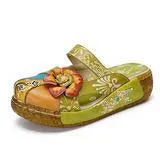 2021 new summer cattle leather thick bottom flat sandals slippers wholesale candy color national Home Furnishing Ms.