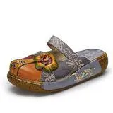 2021 new summer cattle leather thick bottom flat sandals slippers wholesale candy color national Home Furnishing Ms.