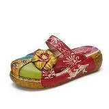 2021 new summer cattle leather thick bottom flat sandals slippers wholesale candy color national Home Furnishing Ms.
