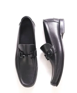 $700 SALVATORE FERRAGAMO - "GIORDANO" Black Leather Loafer- 8.5 D