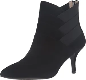 ADRIENNE VITTADINI Footwear Women's Sande Ankle Bootie, Black, 6 M US