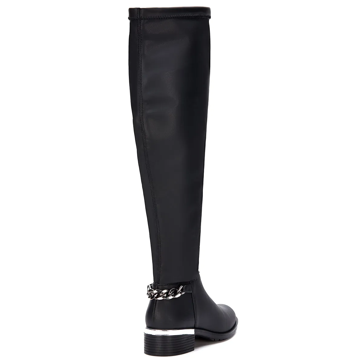 Andrea Tall Riding Boots With Chain Accent 89531