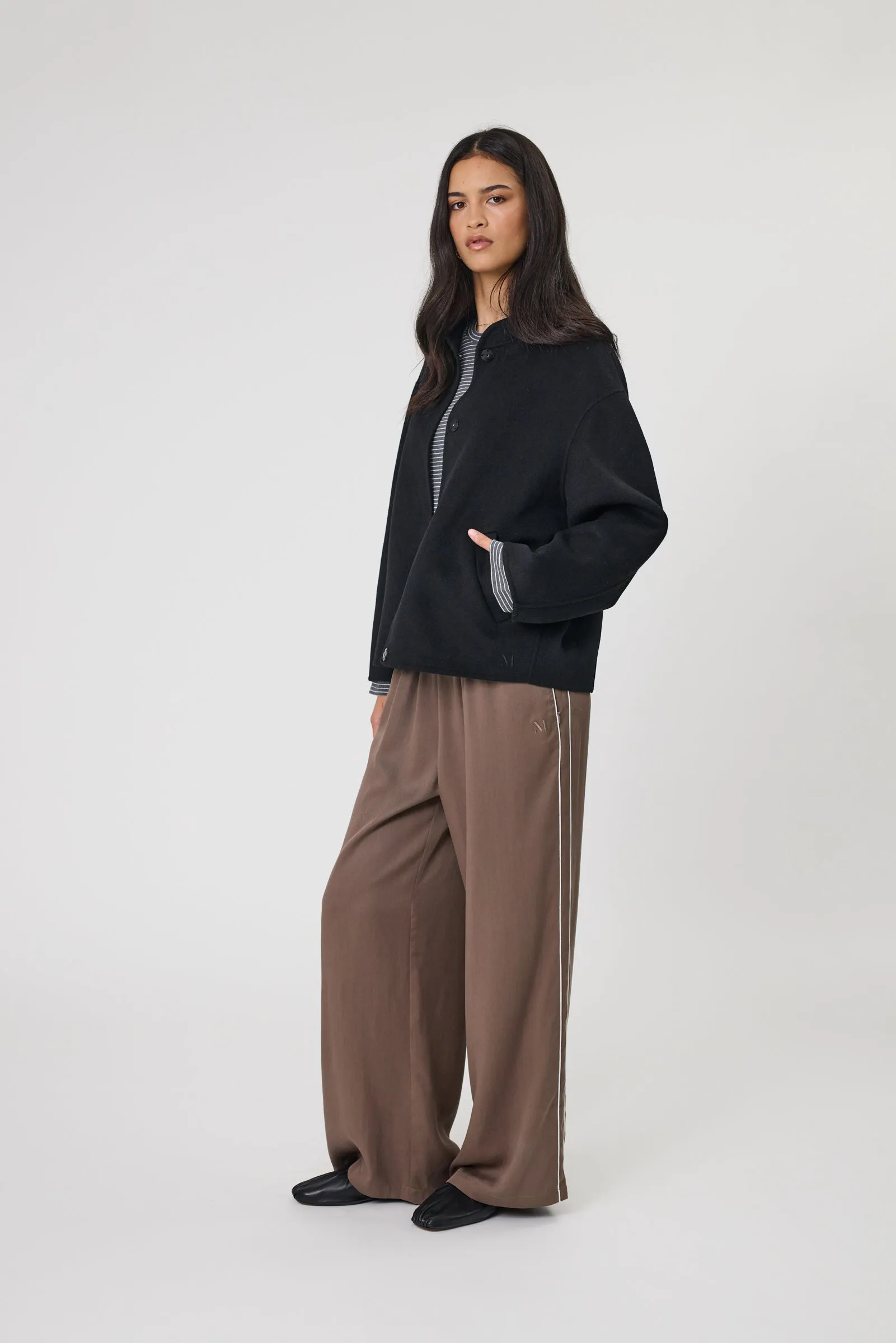 Annex Wool Bomber - Black