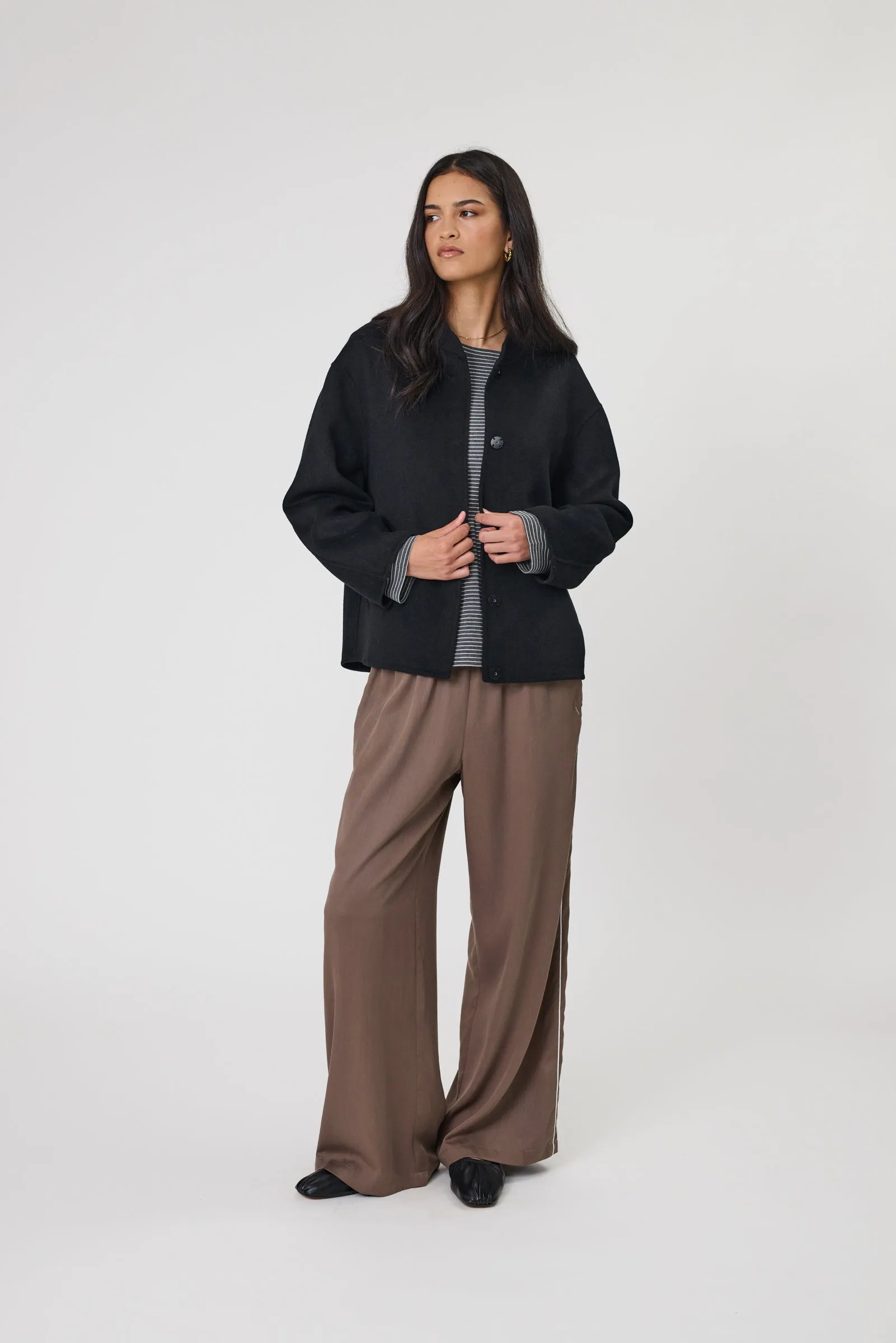Annex Wool Bomber - Black