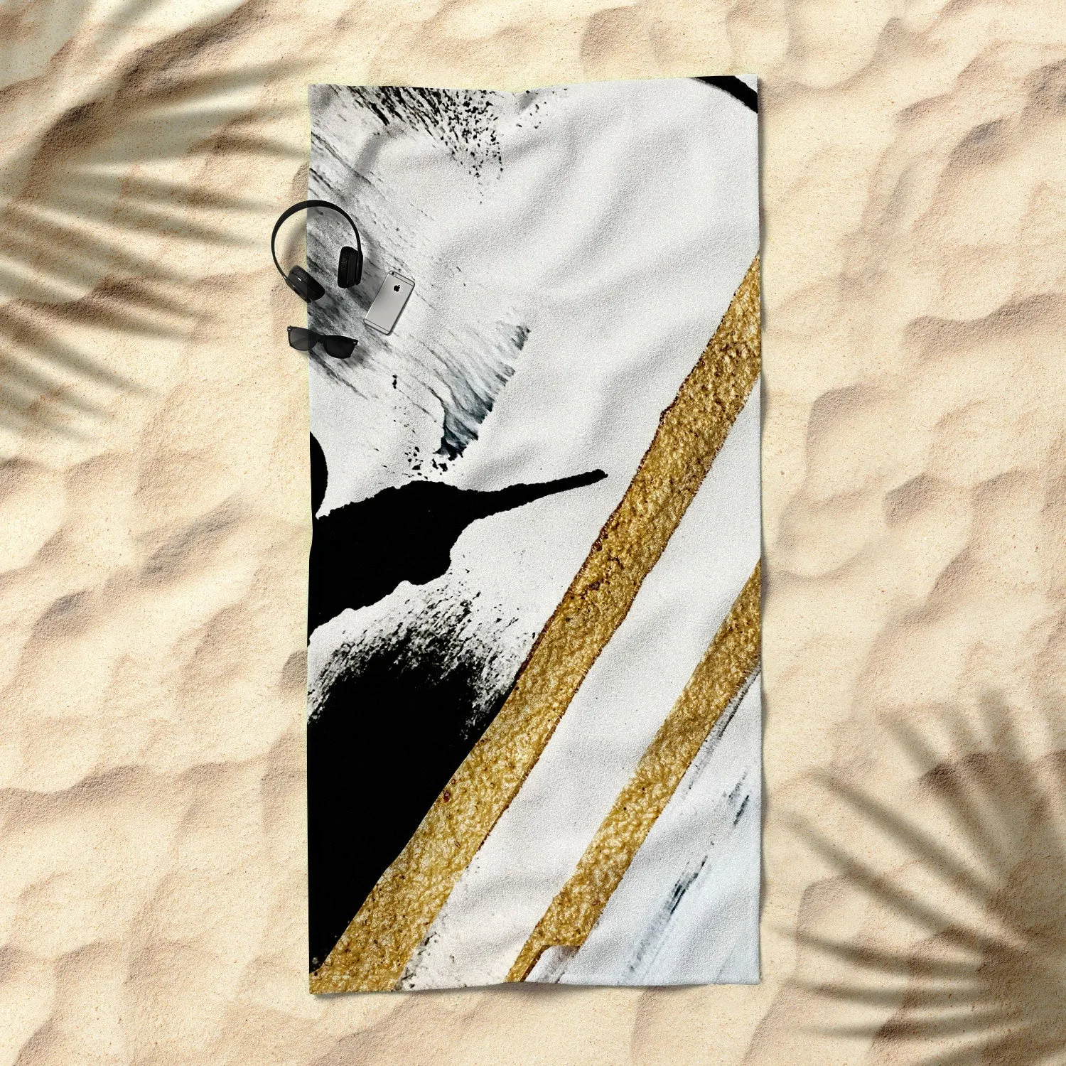 Armor 8 a minimal abstract pie Beach Towel