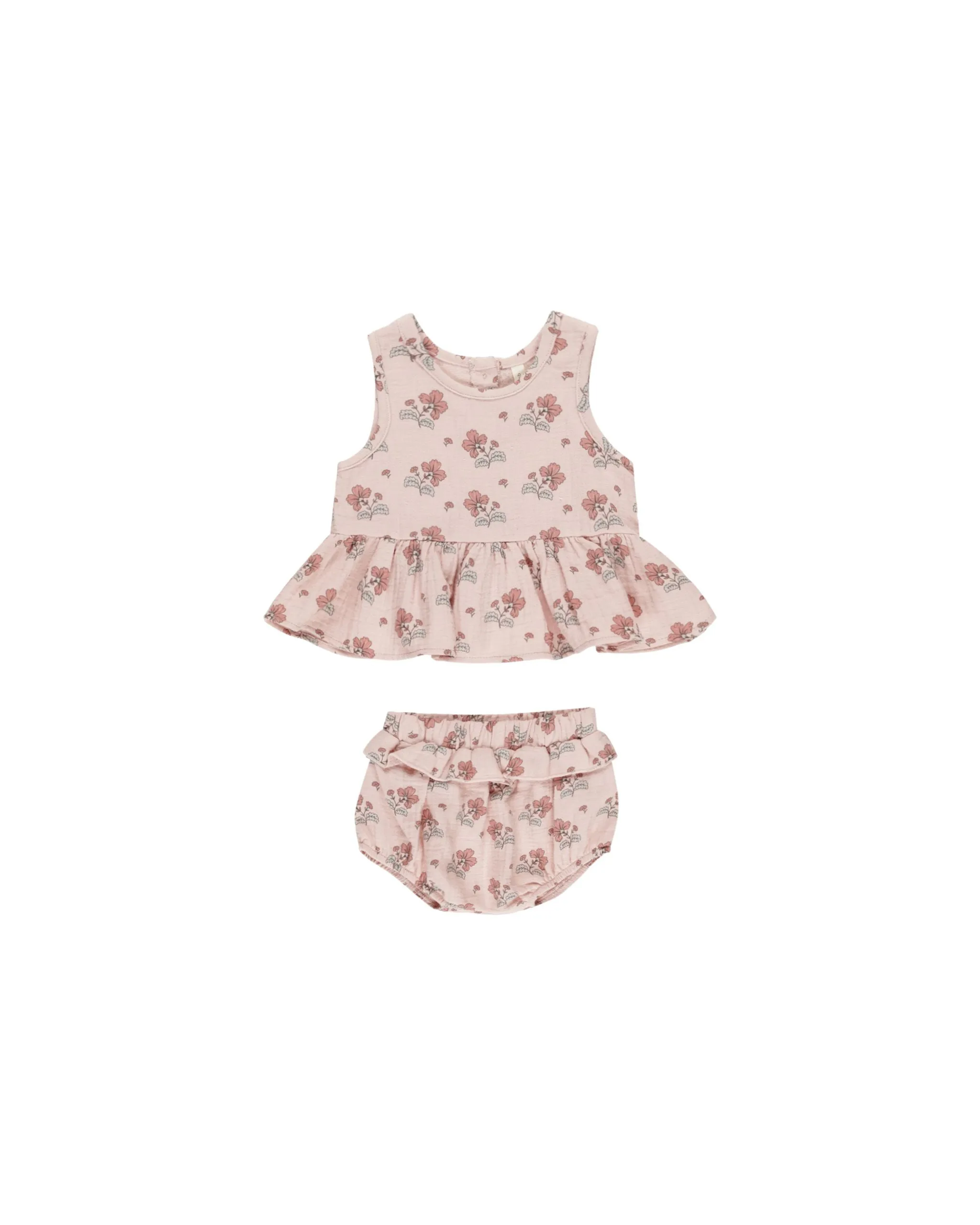 Baby Girls Sets | Peplum Set - Vintage Floral | Quincy Mae