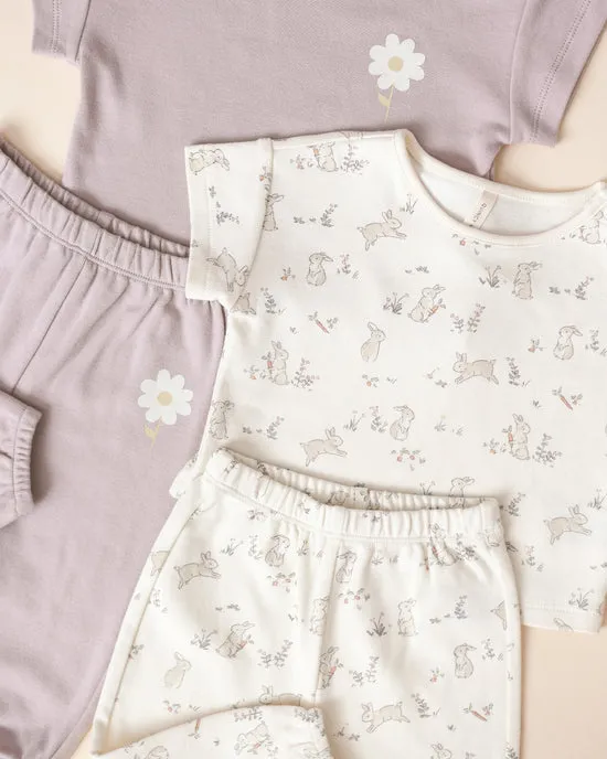 Baby Unisex Sets | Jersey Tee and Pants Set- Bunnies | Quincy Mae
