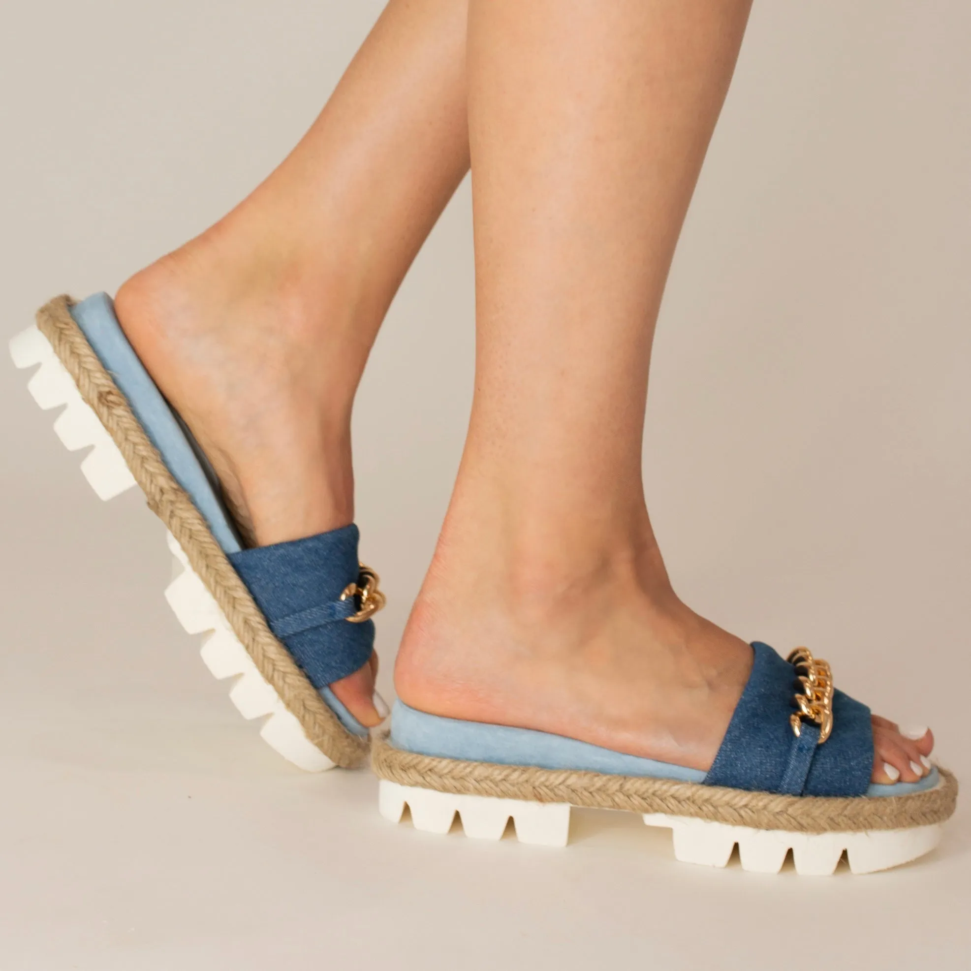 Bardot Denim Fabric Sandal