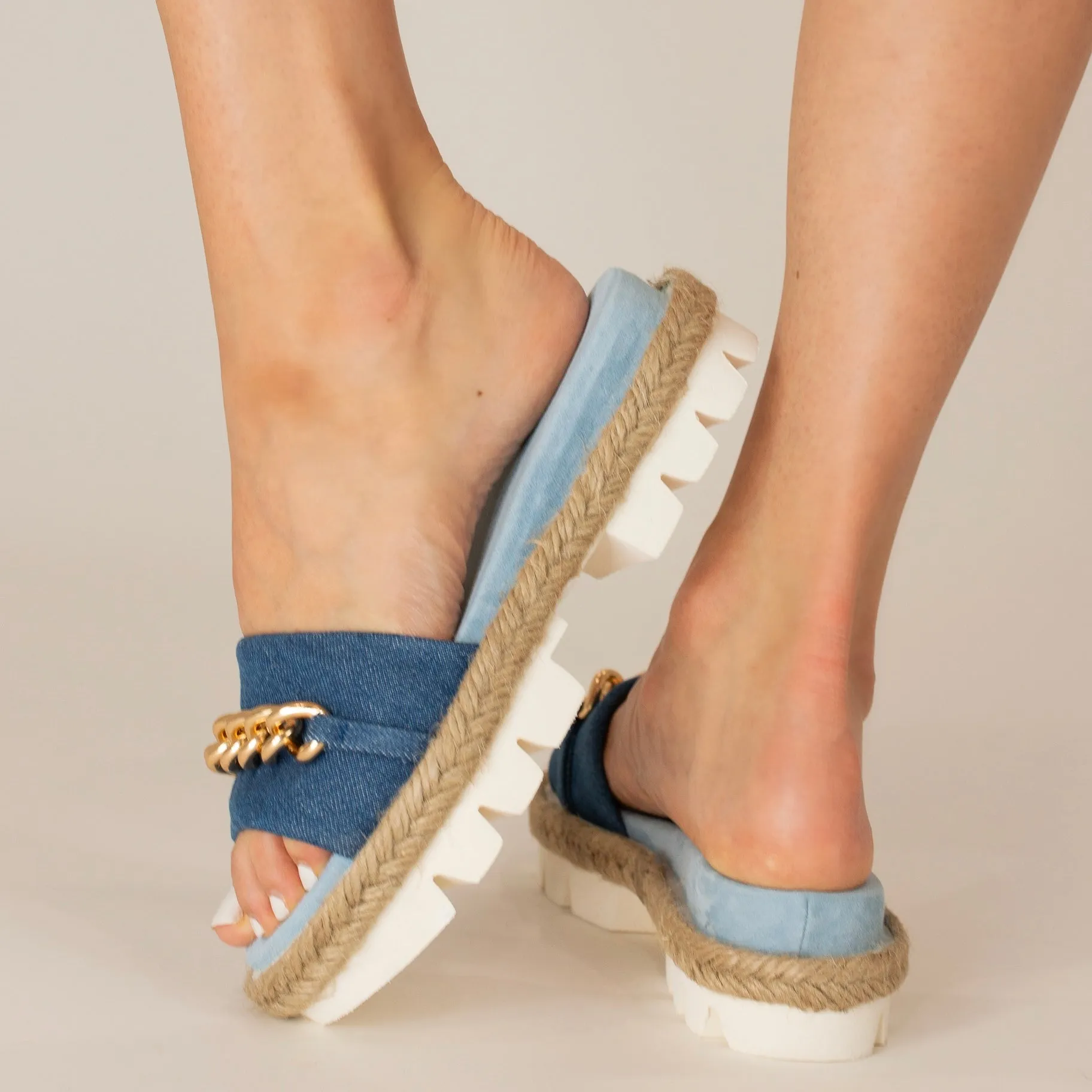 Bardot Denim Fabric Sandal