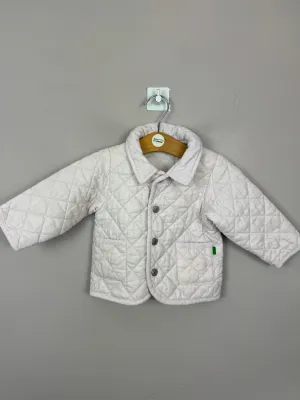 Benetton Pale Pink Quilted Jacket 6-9m