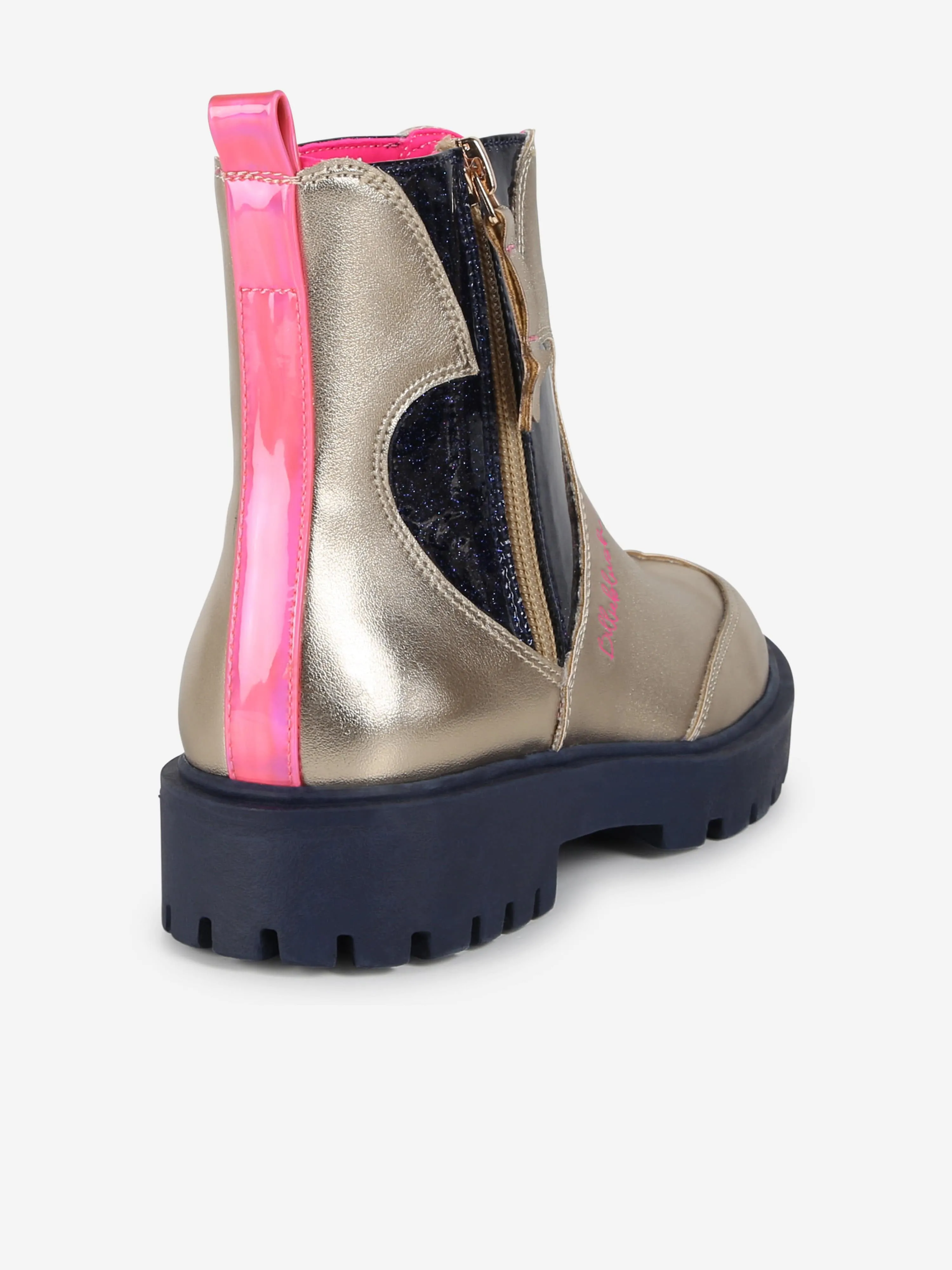 Billieblush Girls Heart Ankle Boots in Gold