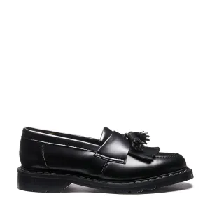 Black Vegan Hi-Shine Tassel Loafer