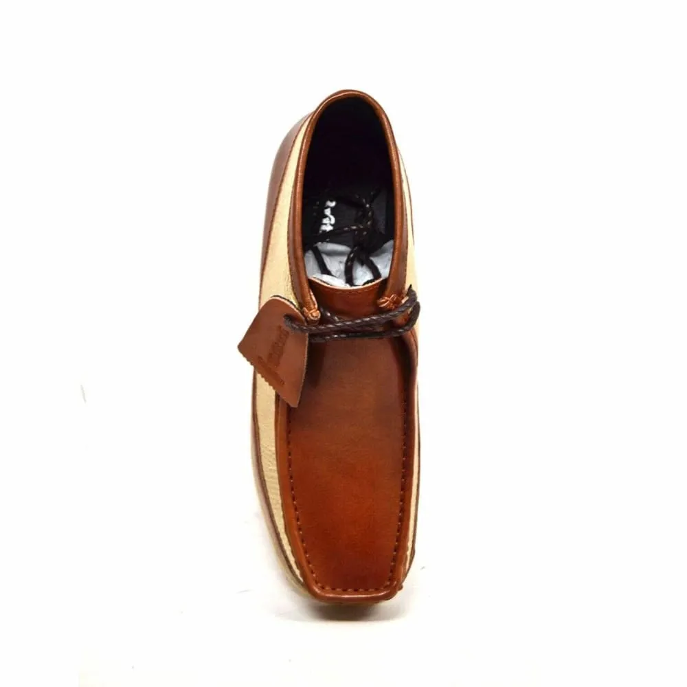 British Walkers Walker 100 Men's Cognac and Gold Leather Ankle Boots