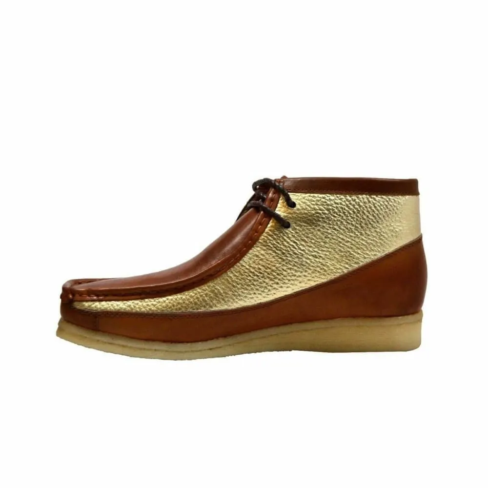 British Walkers Walker 100 Men's Cognac and Gold Leather Ankle Boots