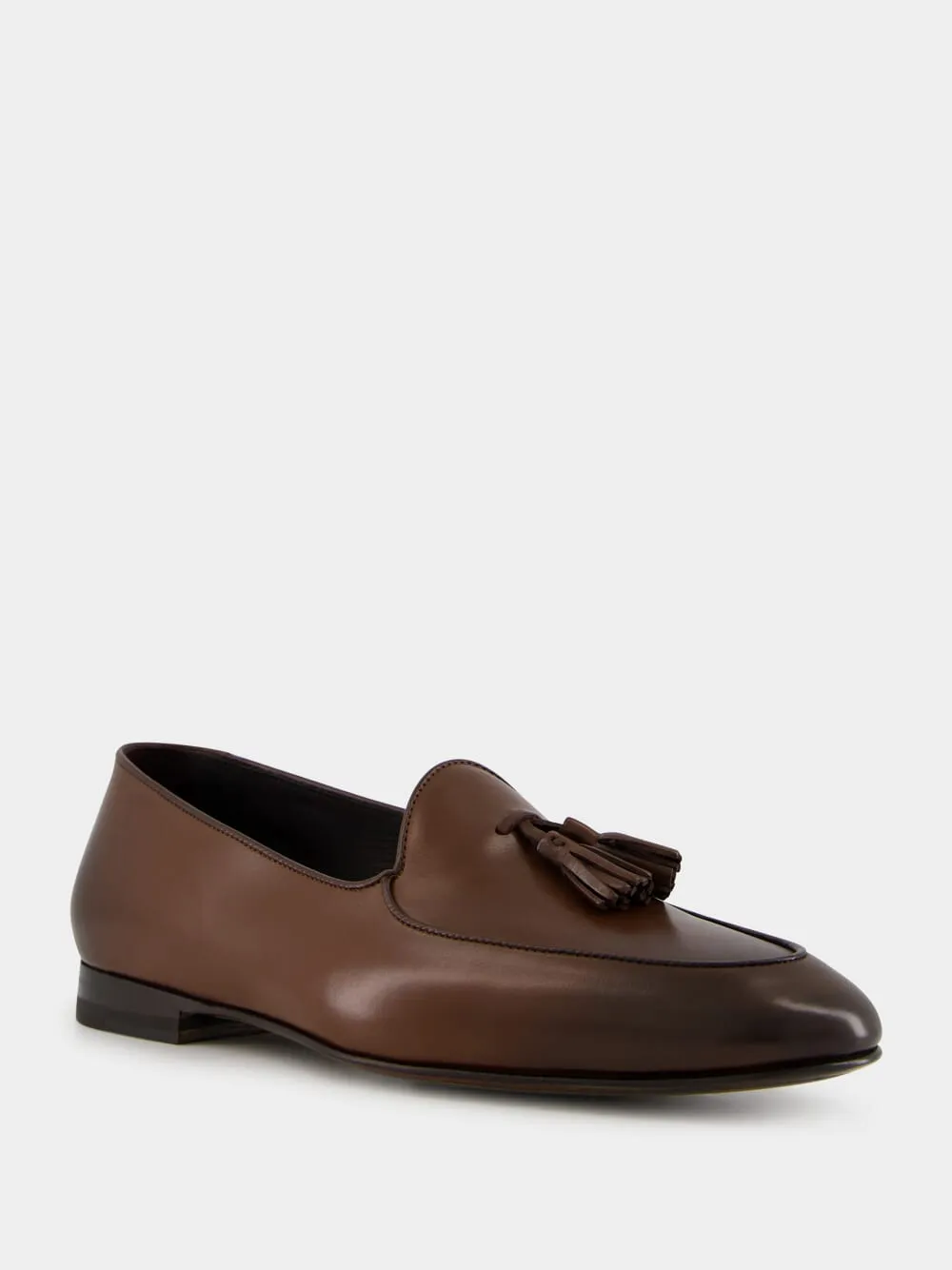Brown Lennox Calf Leather Loafers