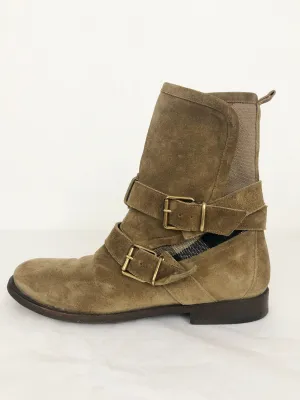Burberry Suede Check Boots Size 9