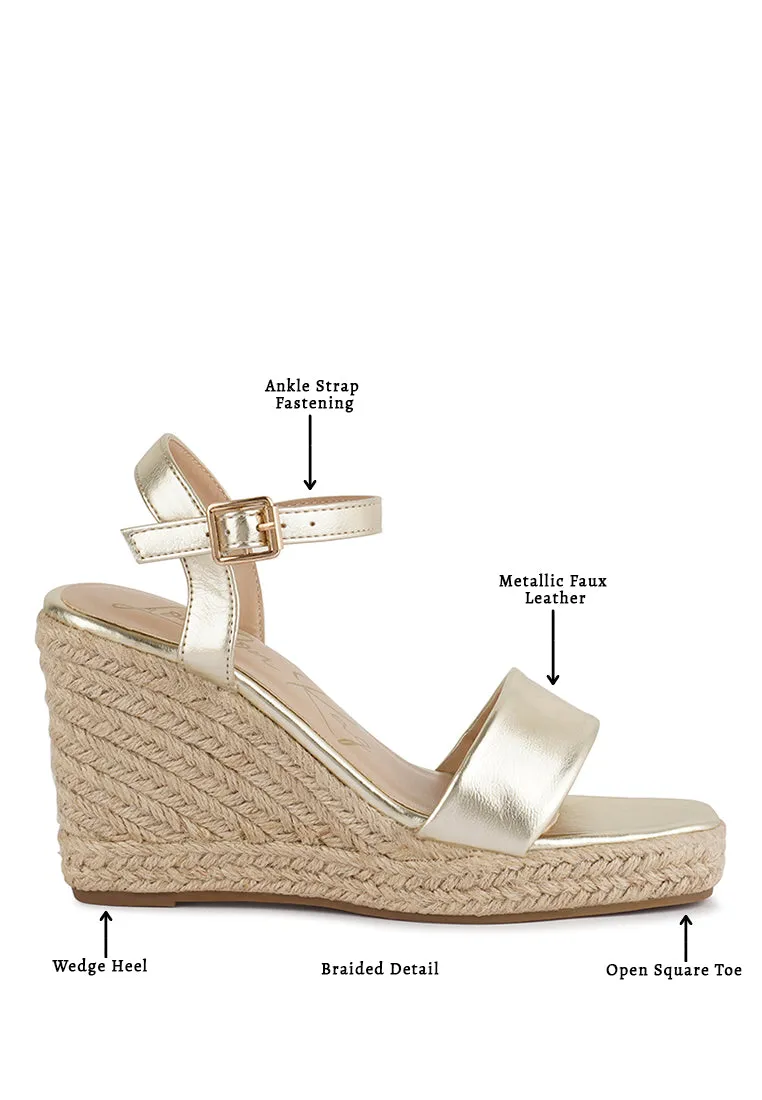 Cake Walk Handcrafted Sandals With A High Wedge Heel