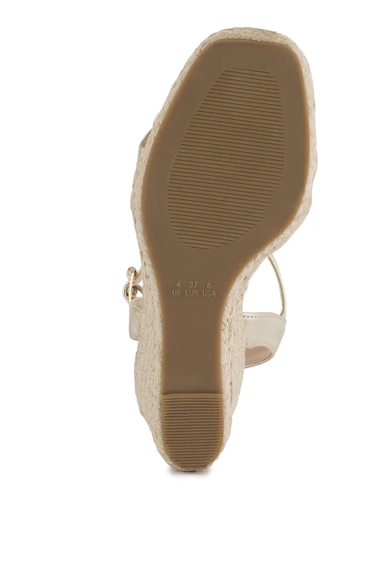 Cake Walk Handcrafted Sandals With A High Wedge Heel
