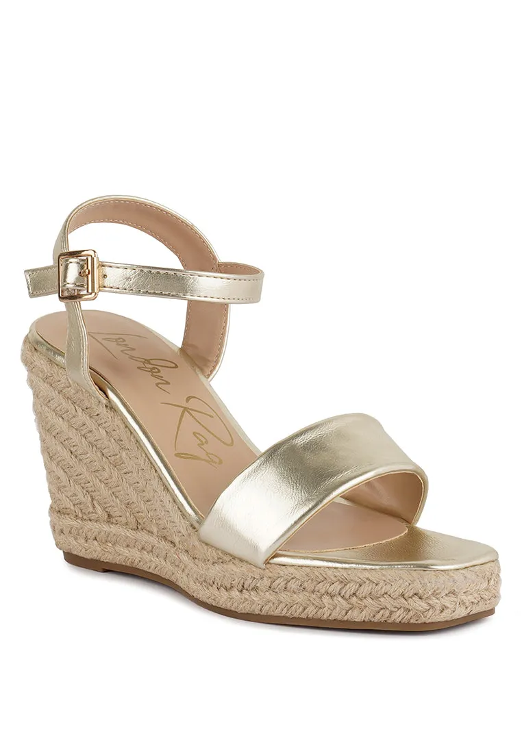 Cake Walk Handcrafted Sandals With A High Wedge Heel