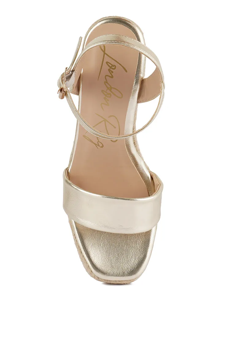 Cake Walk Handcrafted Sandals With A High Wedge Heel
