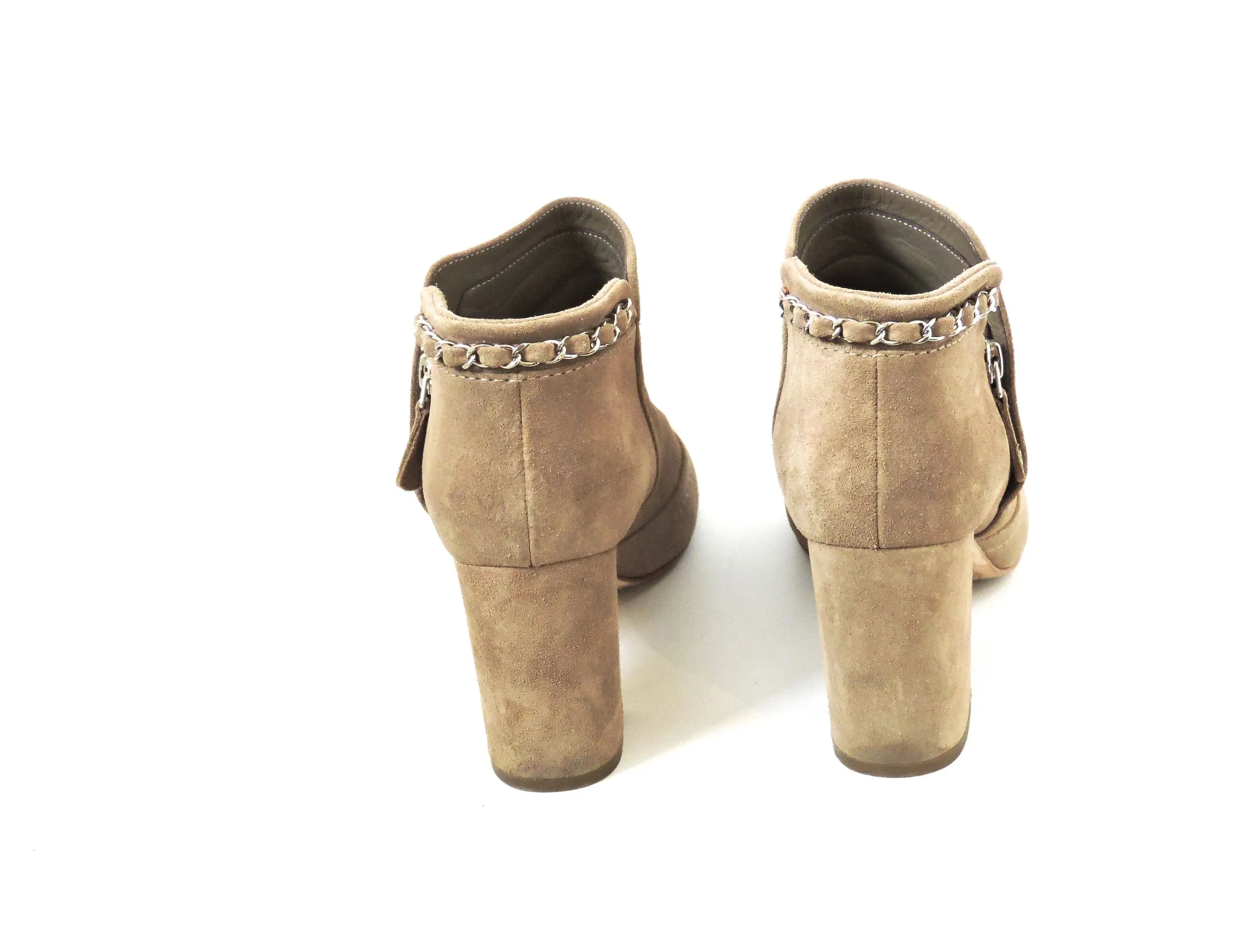 Chanel Suede Boots Size 38.5 It (8.5 Us)