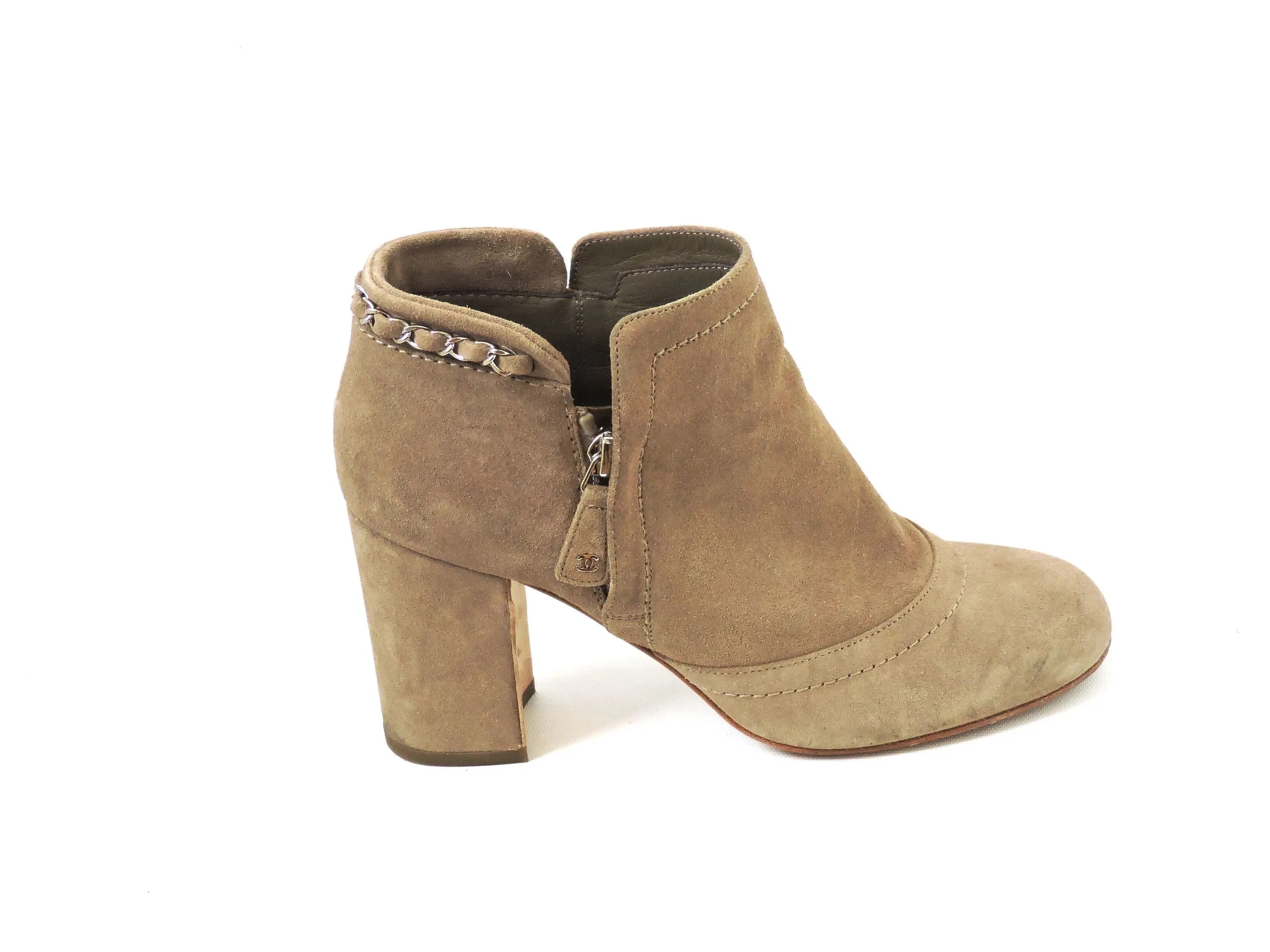 Chanel Suede Boots Size 38.5 It (8.5 Us)