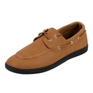CHIN·MOON Men's Penny Loafers Slip-Ons Casual Boat Driving Walking Shoes Waterproof PU Footwear