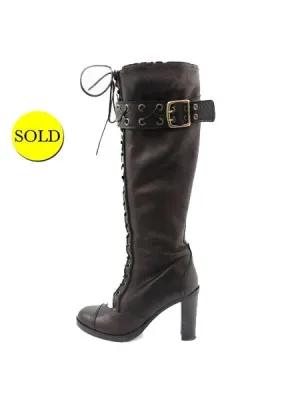 Coach Reece Shearling Lined Boots Size 8 B