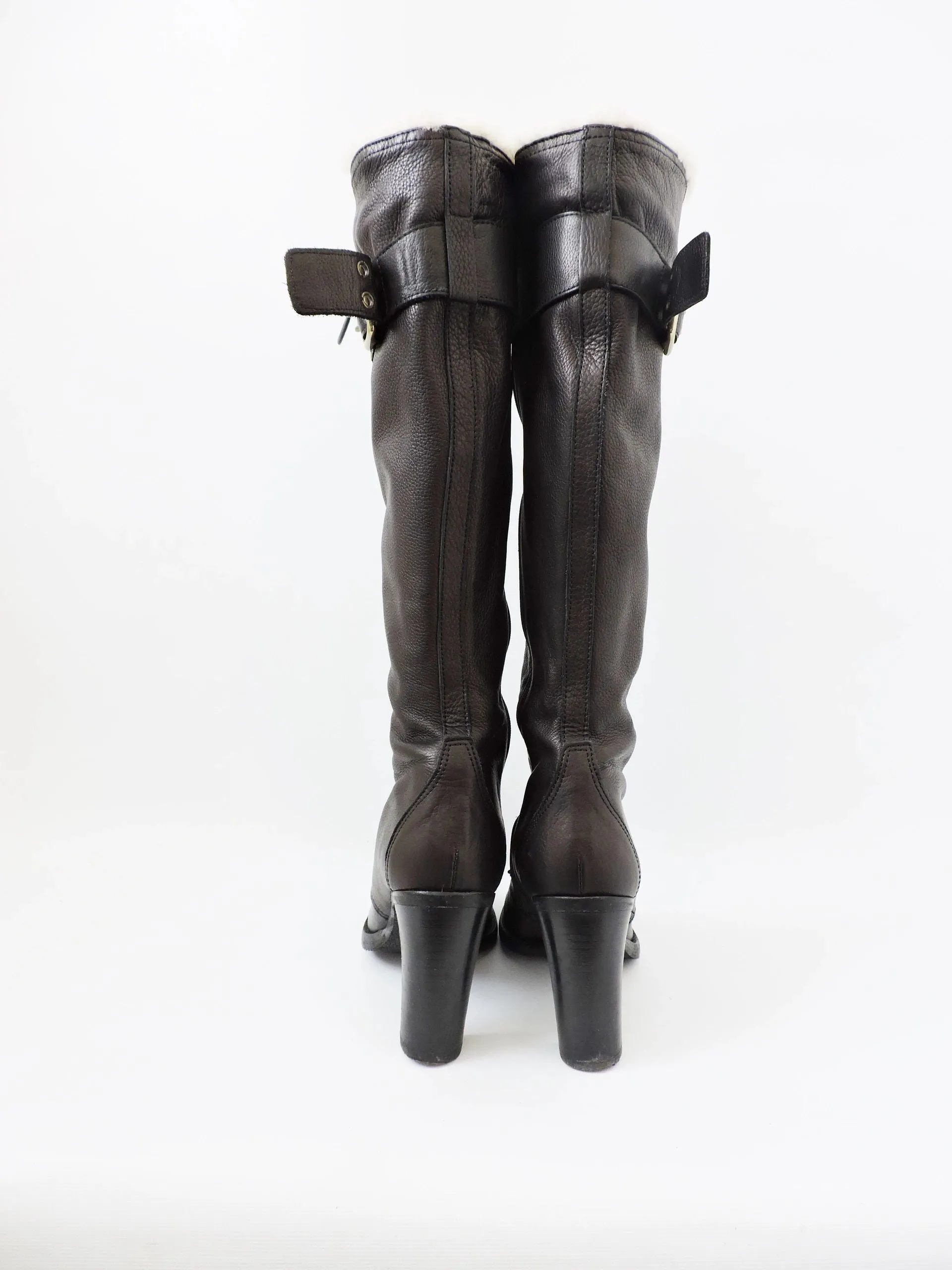 Coach Reece Shearling Lined Boots Size 8 B