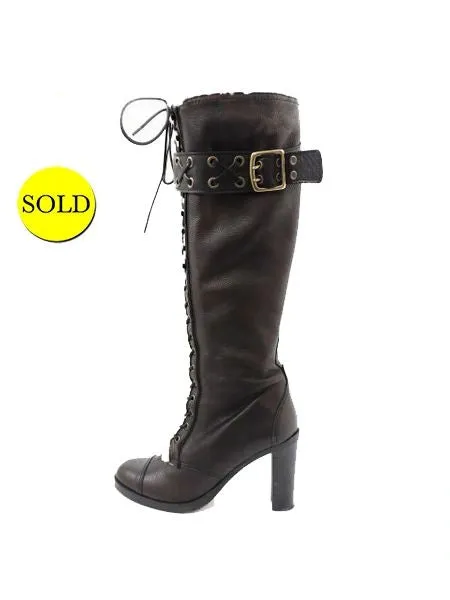 Coach Reece Shearling Lined Boots Size 8 B