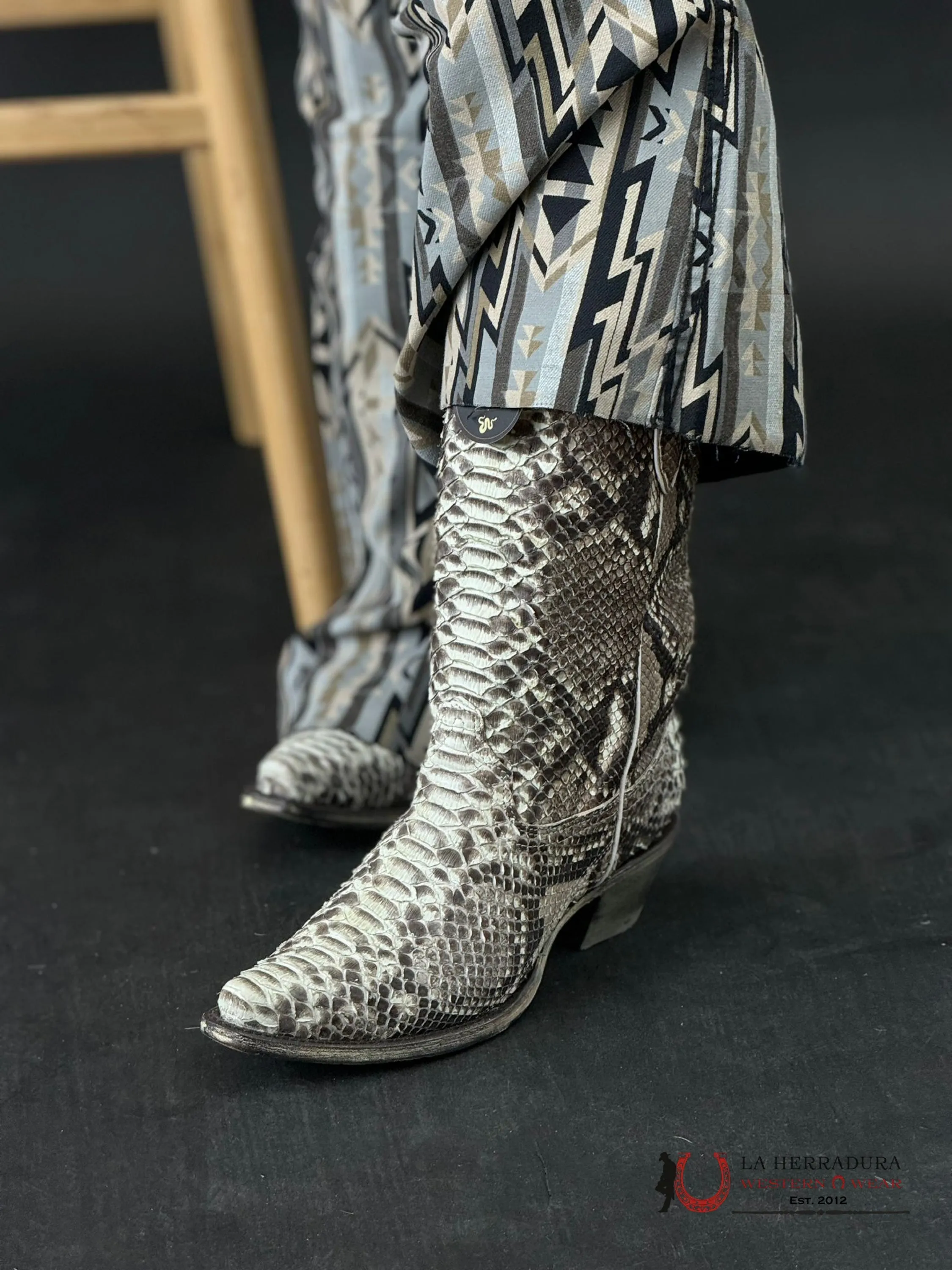 CORRAL BOOT LD NATURAL PYTHON SNIP TOE
