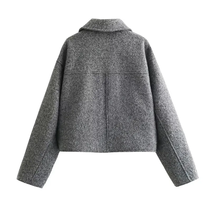 Cropped Wool-Blend Jacket | Structured & Timeless | Effortless Elegance
