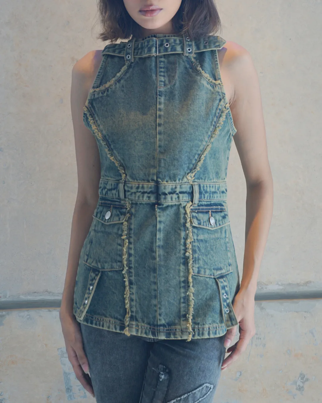 Denim Dress Top