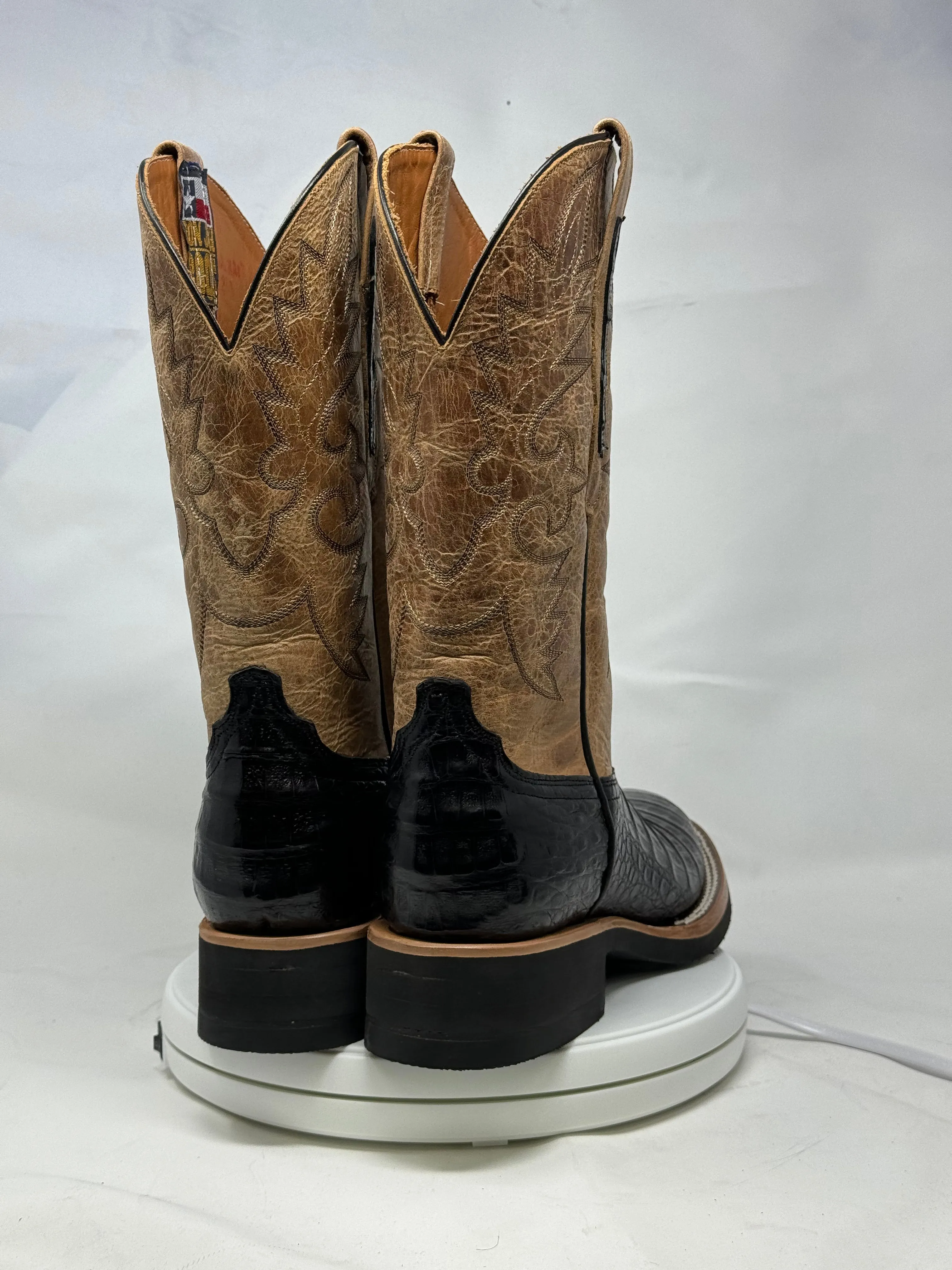 DJ2043 | Don Juan Boots Men's Caiman Belly Black 504 Toe