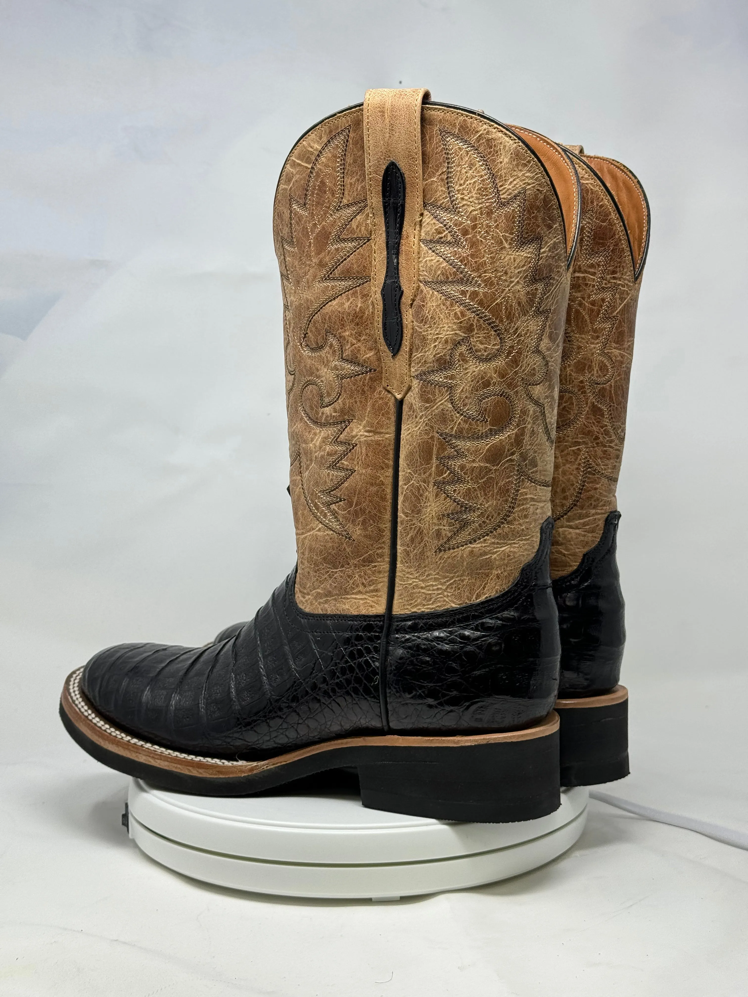 DJ2043 | Don Juan Boots Men's Caiman Belly Black 504 Toe