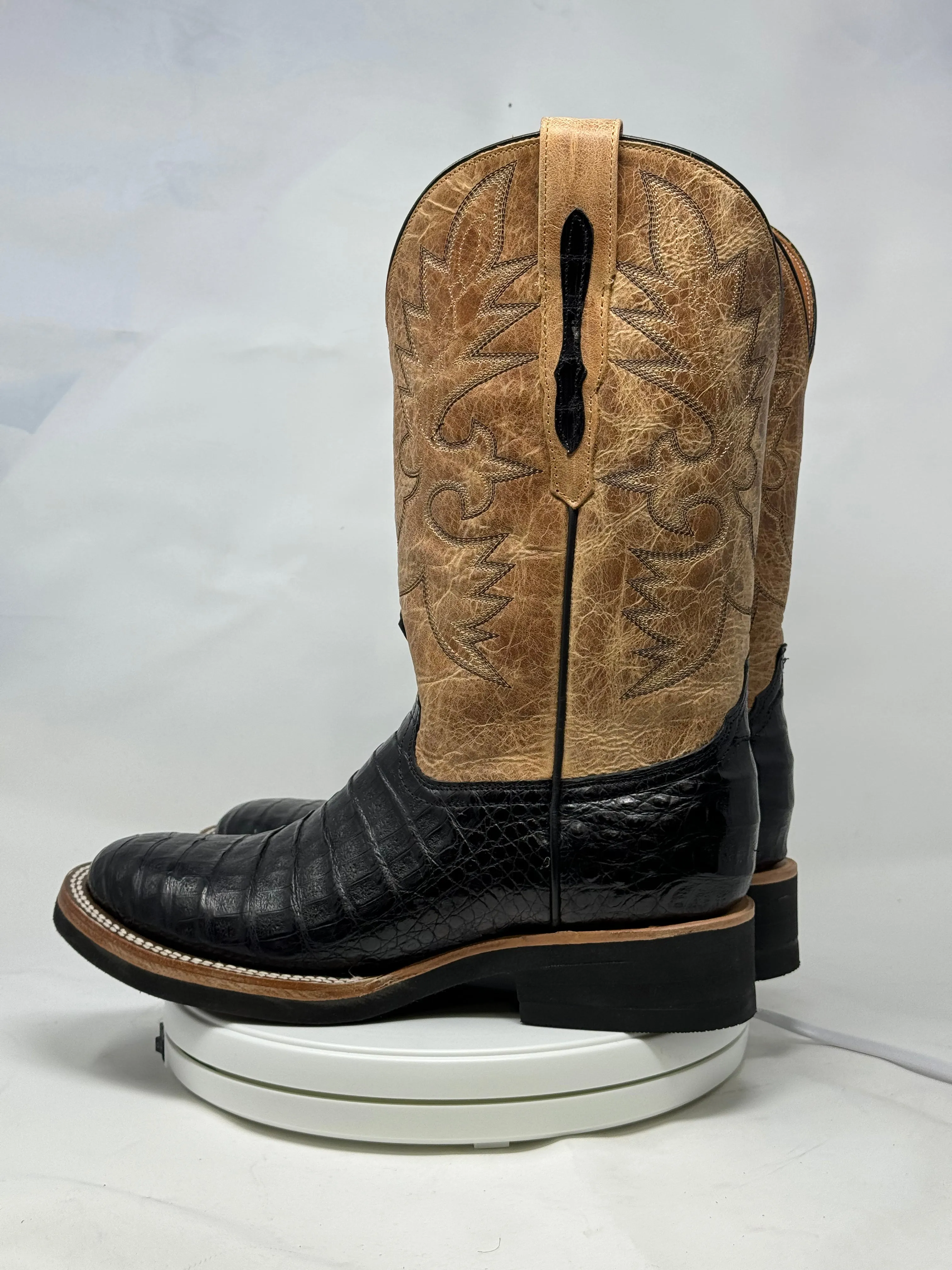 DJ2043 | Don Juan Boots Men's Caiman Belly Black 504 Toe