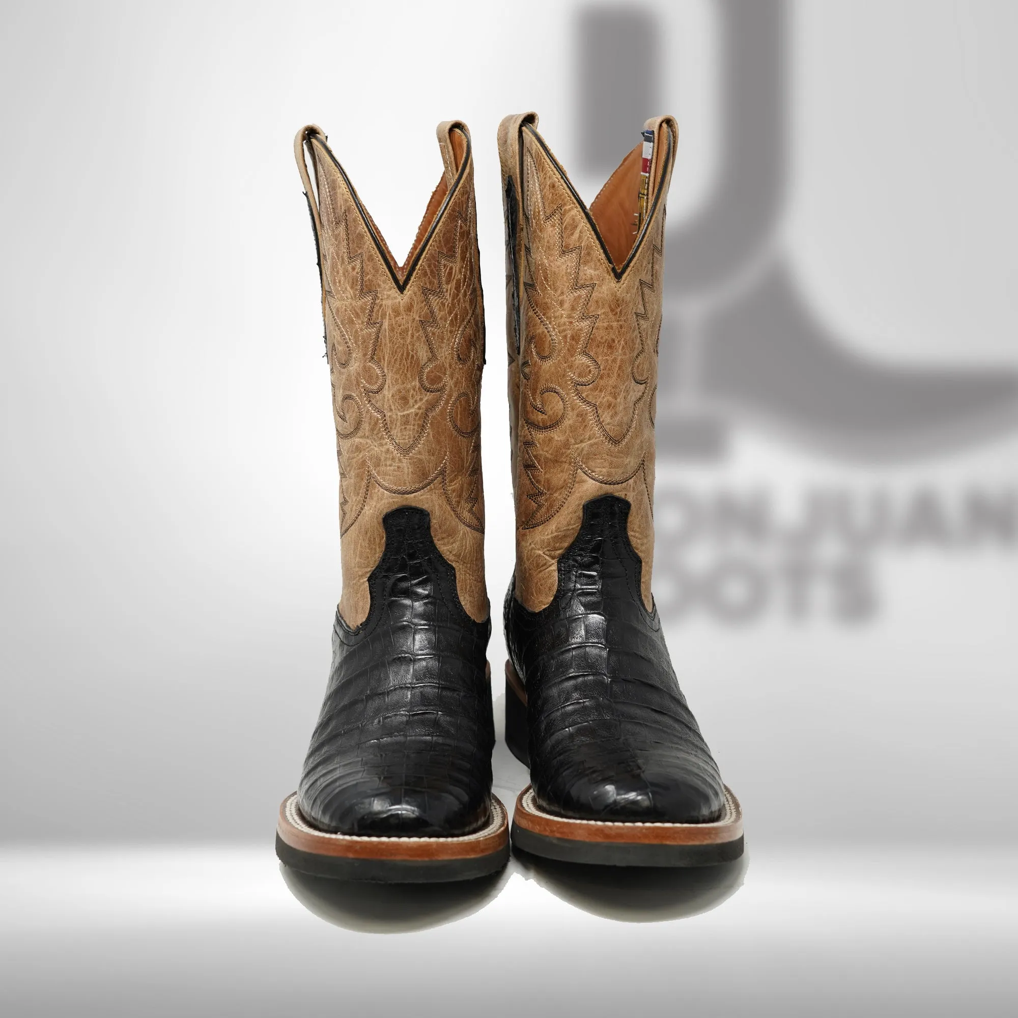 DJ2043 | Don Juan Boots Men's Caiman Belly Black 504 Toe
