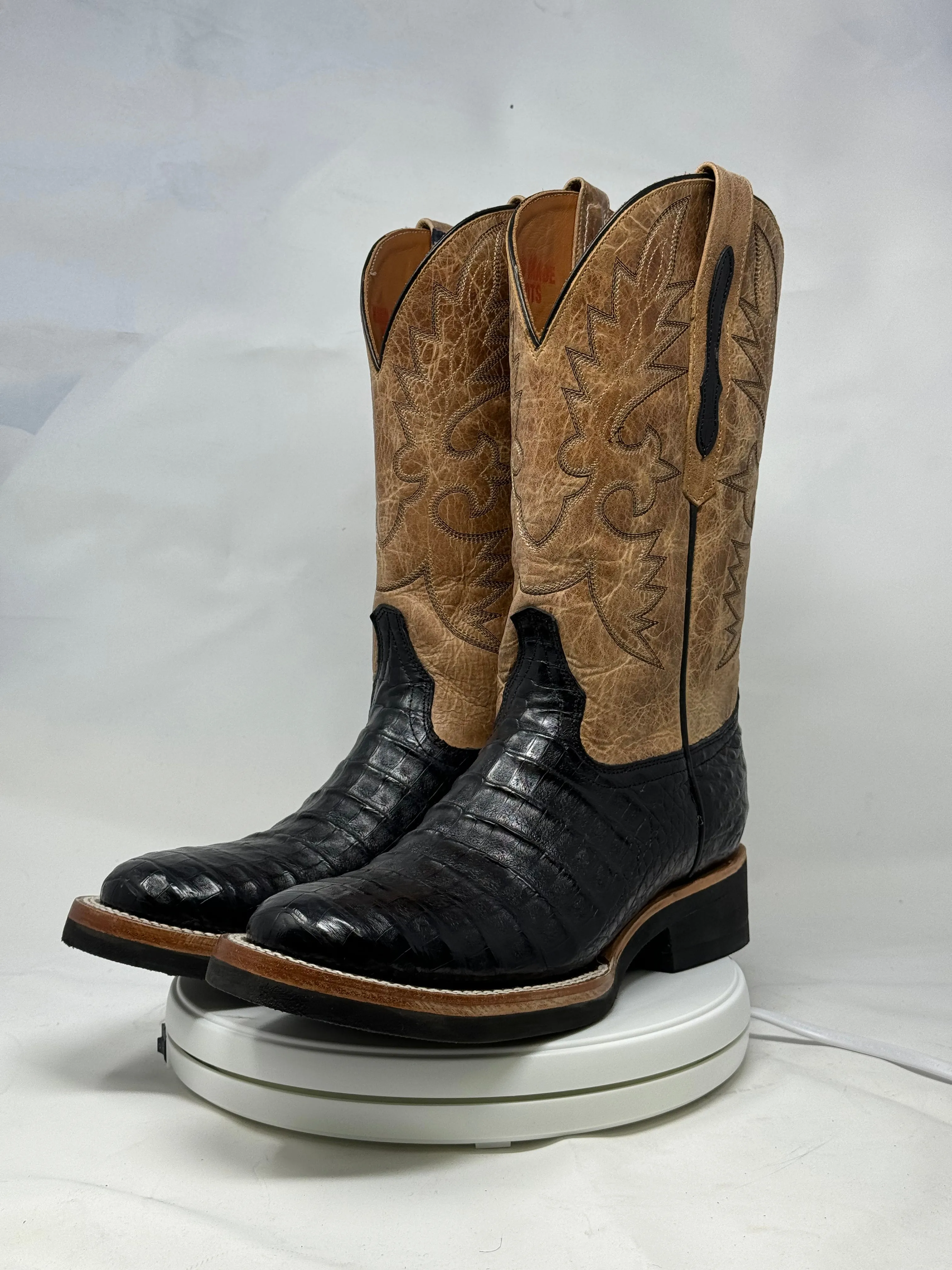 DJ2043 | Don Juan Boots Men's Caiman Belly Black 504 Toe