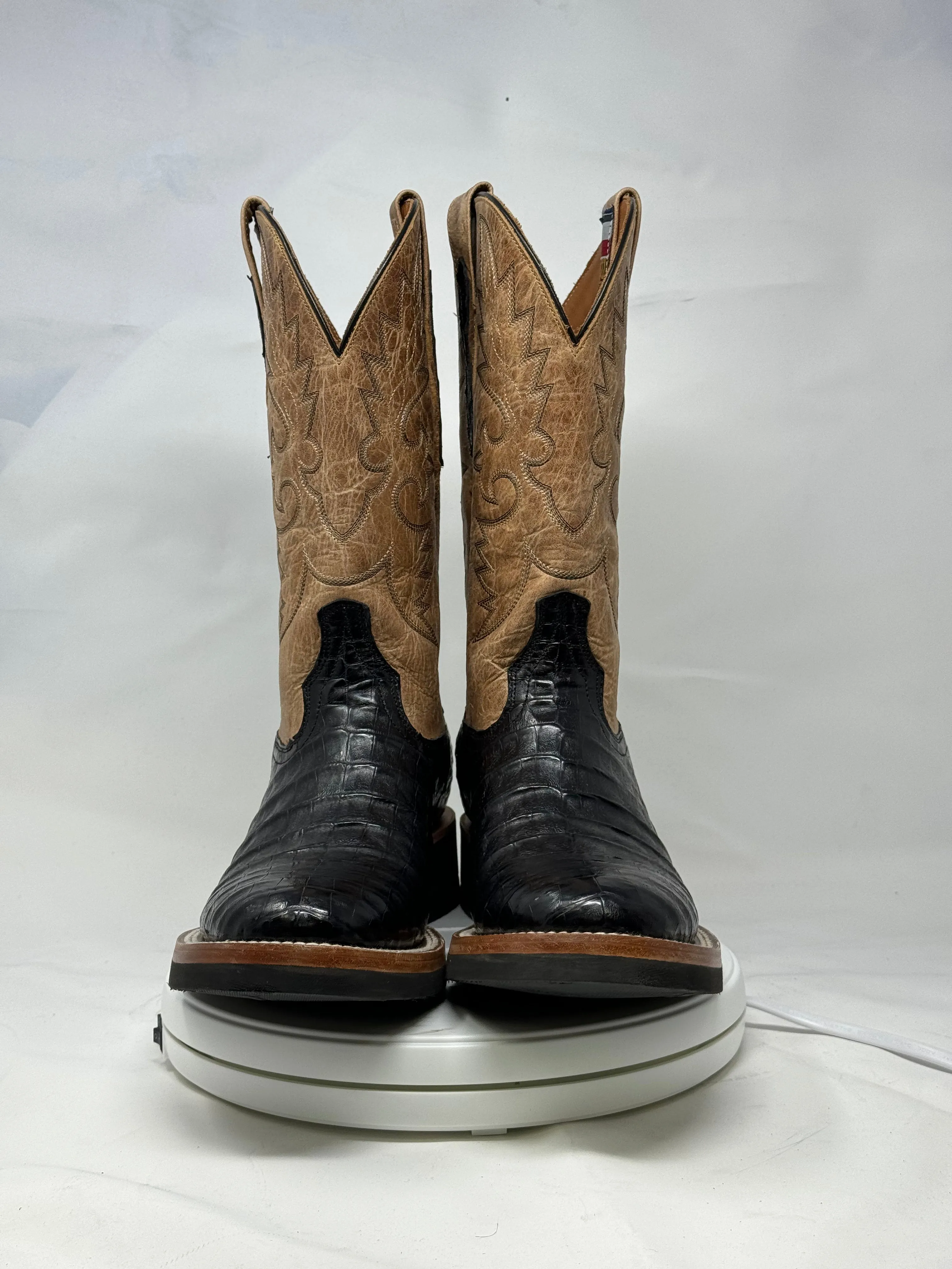 DJ2043 | Don Juan Boots Men's Caiman Belly Black 504 Toe
