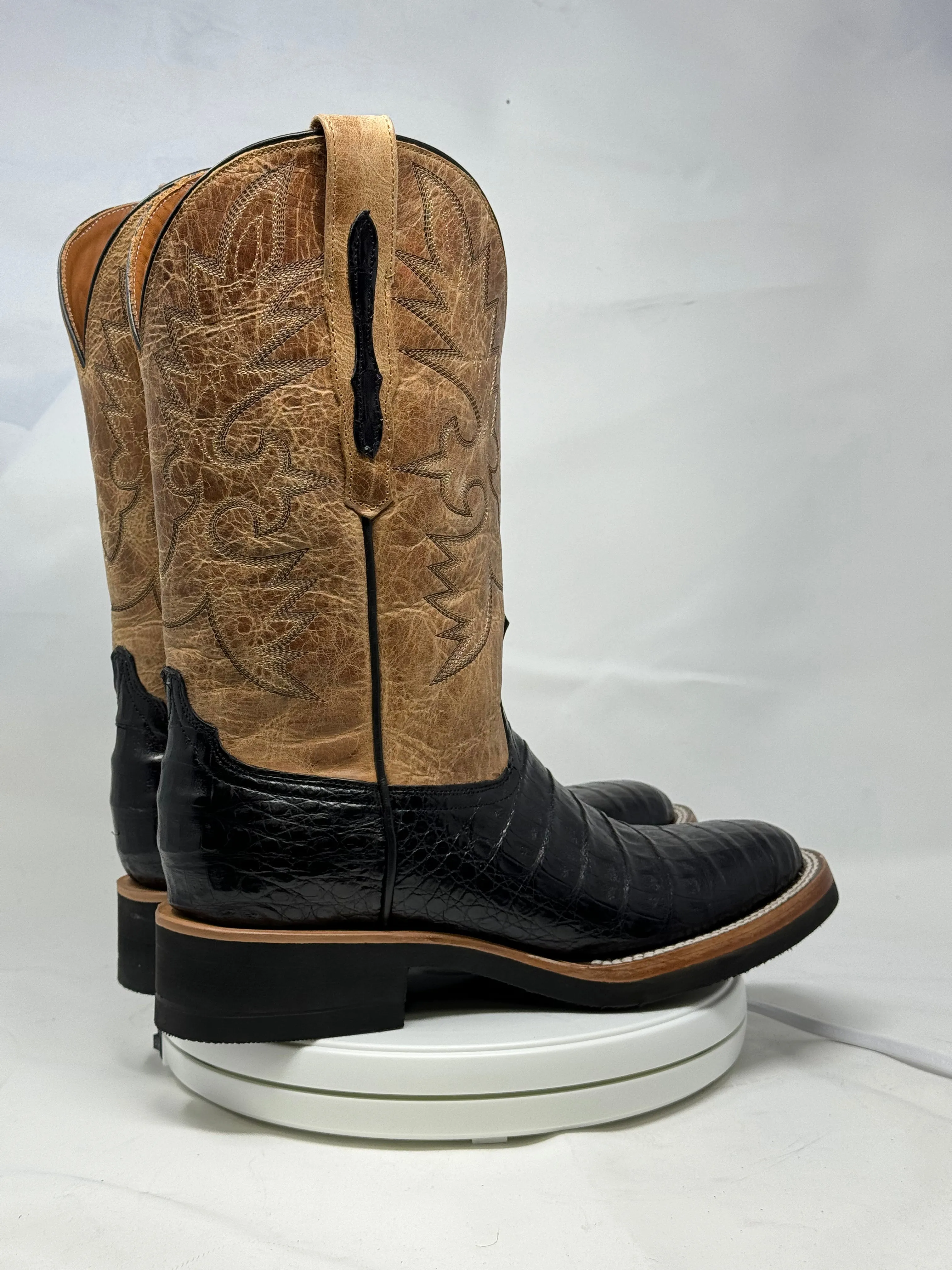 DJ2043 | Don Juan Boots Men's Caiman Belly Black 504 Toe