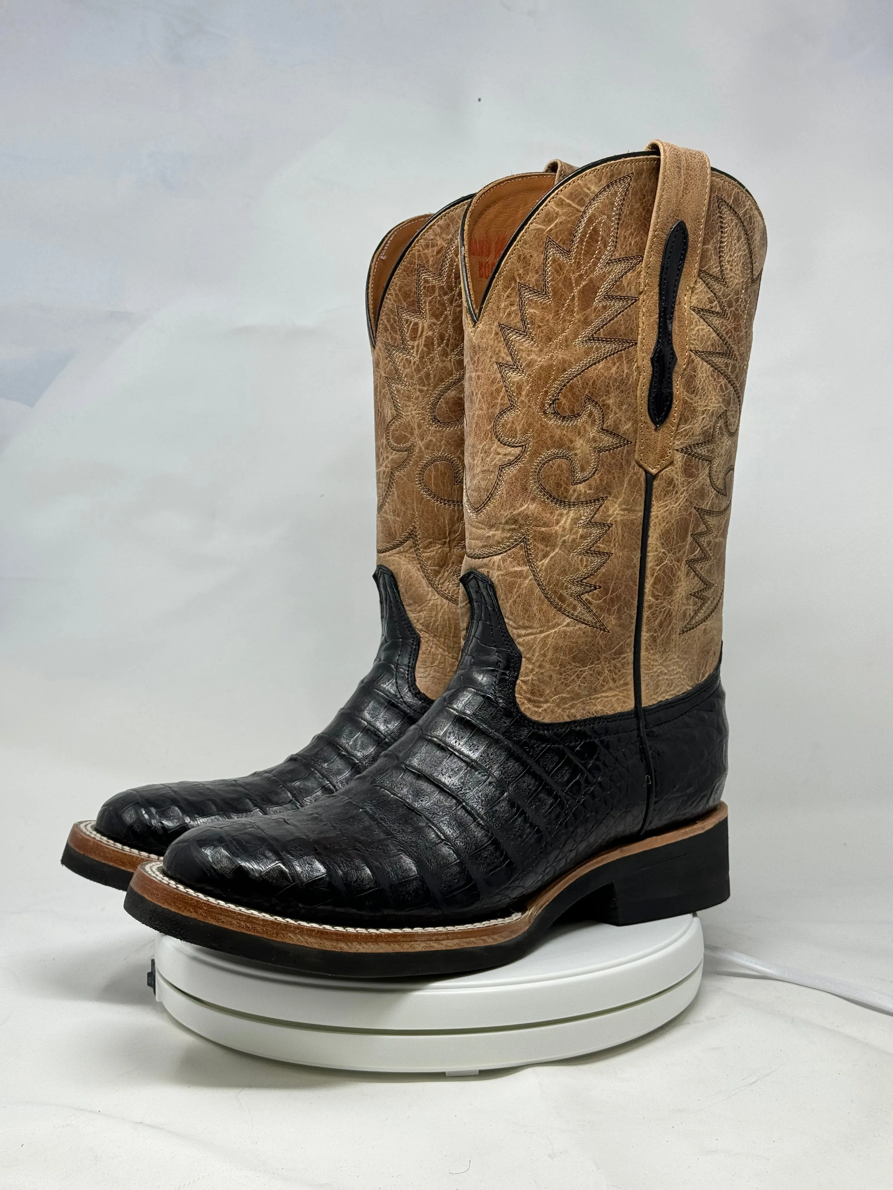 DJ2043 | Don Juan Boots Men's Caiman Belly Black 504 Toe