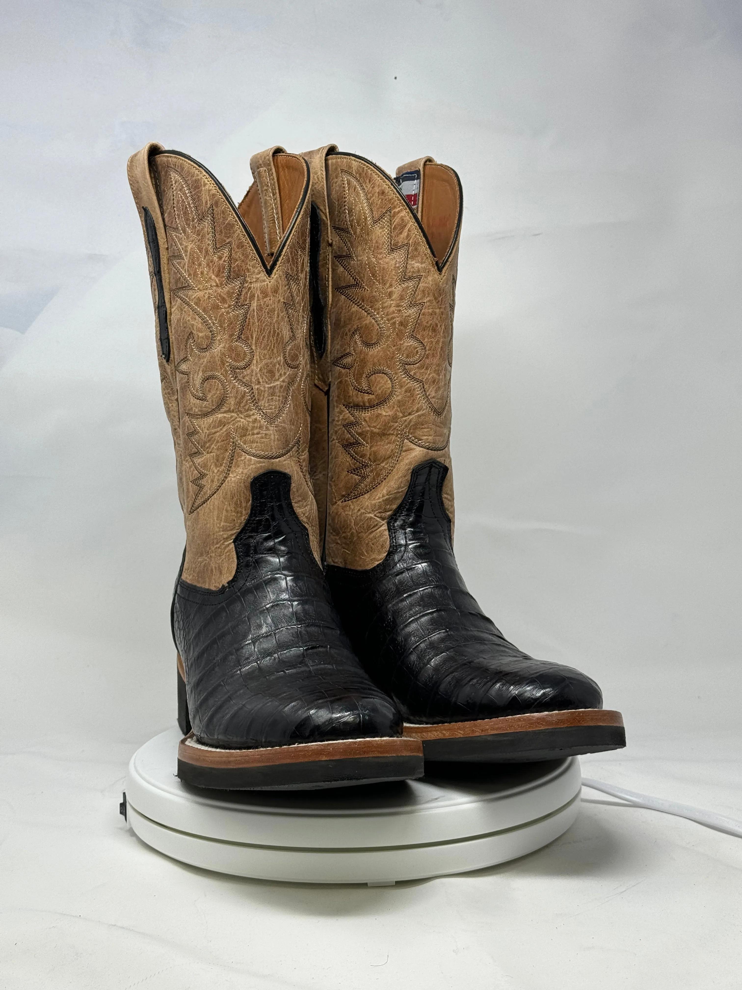 DJ2043 | Don Juan Boots Men's Caiman Belly Black 504 Toe