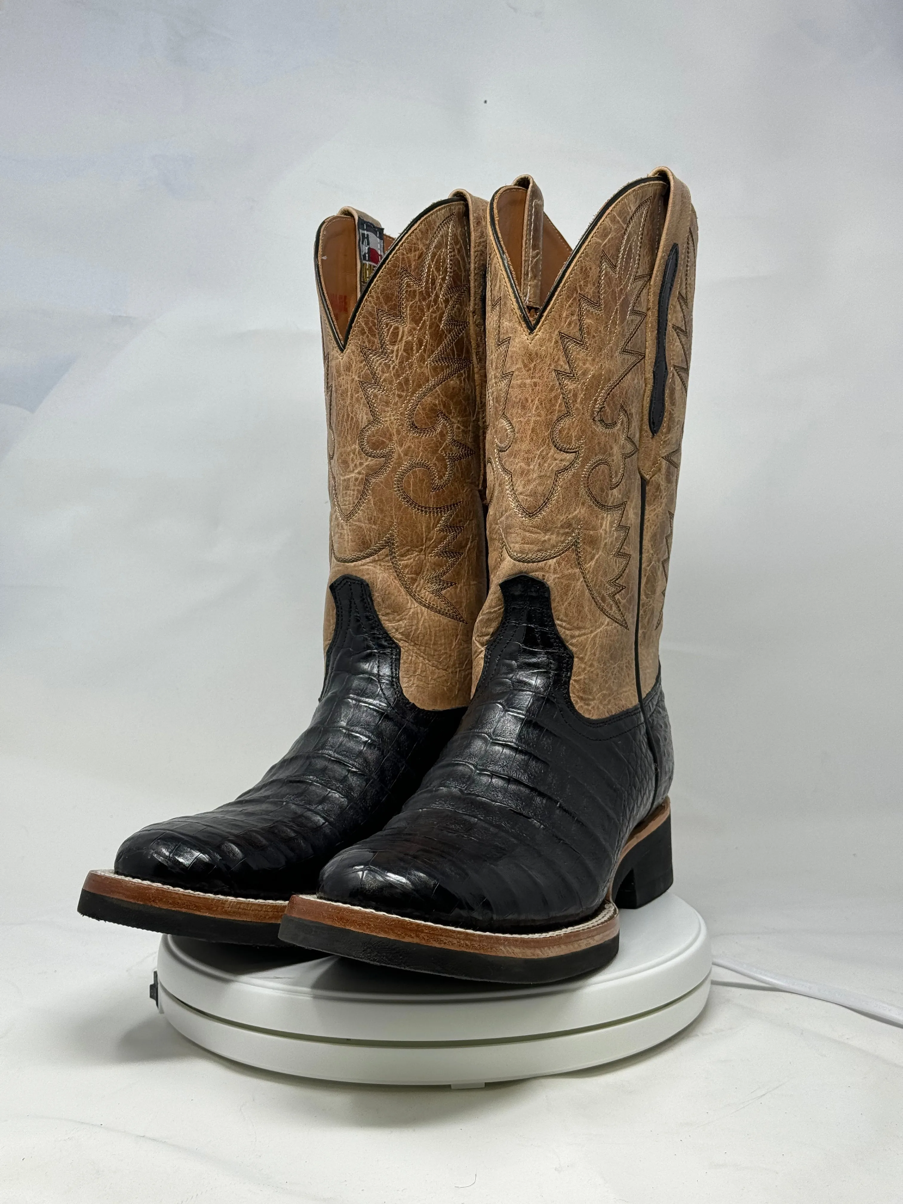 DJ2043 | Don Juan Boots Men's Caiman Belly Black 504 Toe