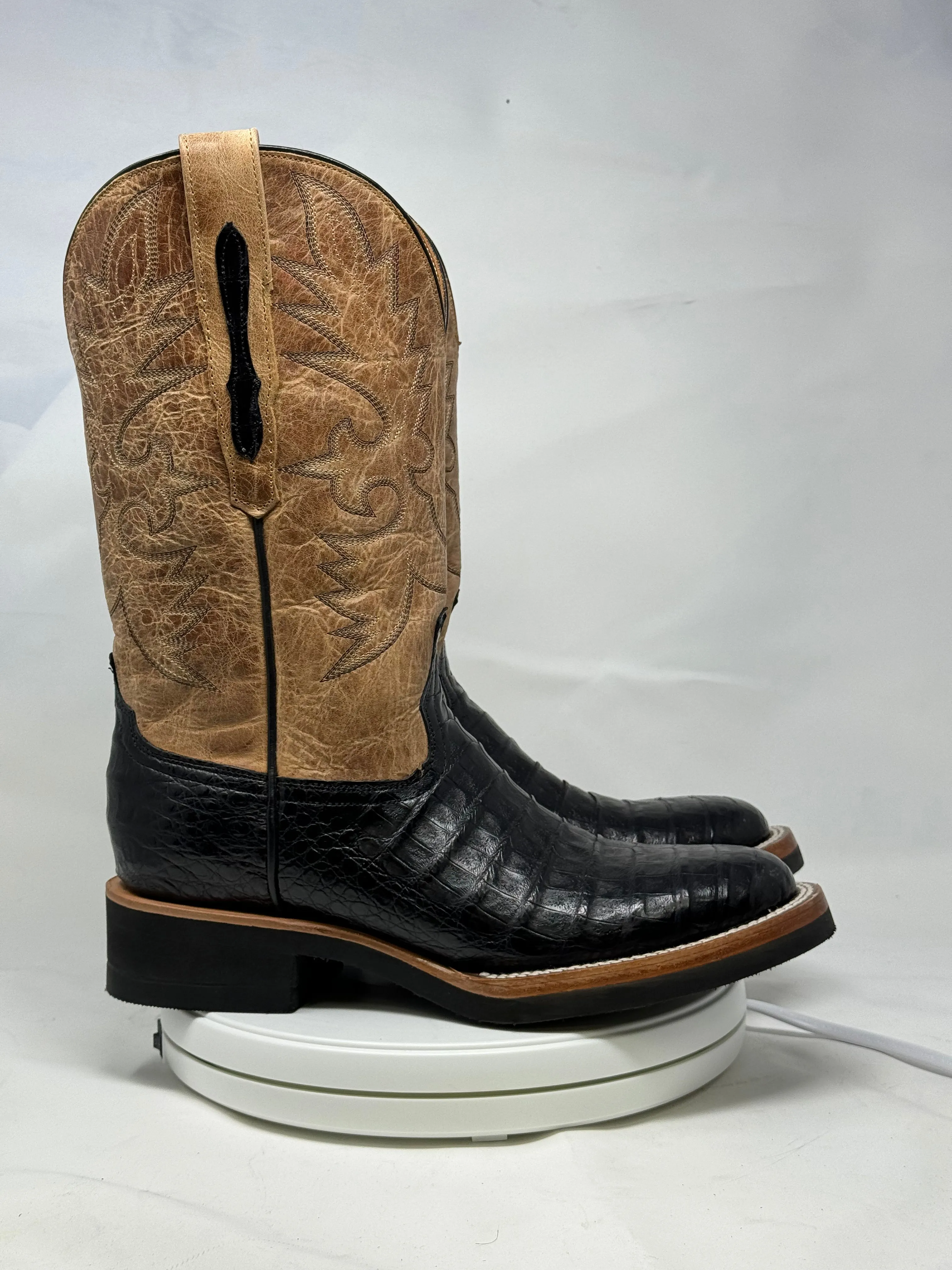 DJ2043 | Don Juan Boots Men's Caiman Belly Black 504 Toe