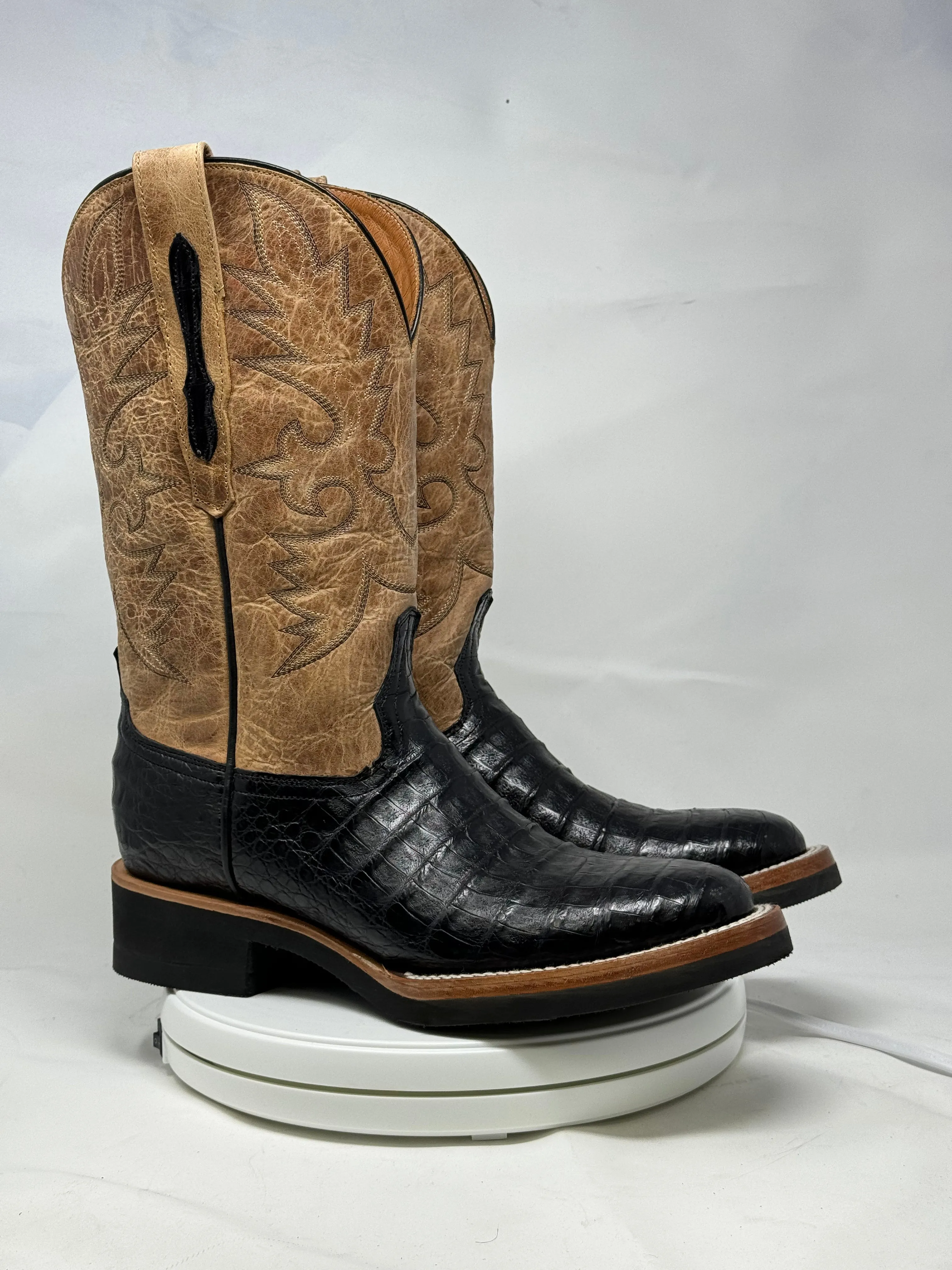 DJ2043 | Don Juan Boots Men's Caiman Belly Black 504 Toe