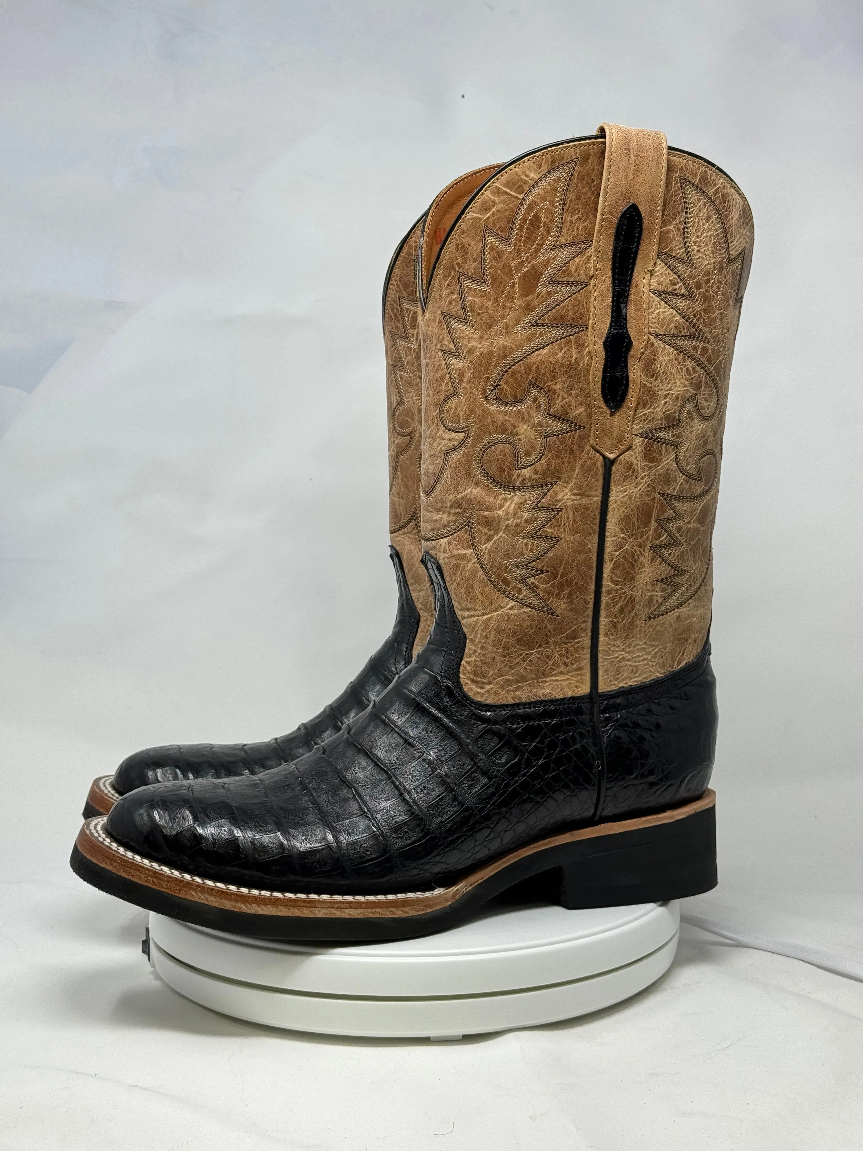 DJ2043 | Don Juan Boots Men's Caiman Belly Black 504 Toe