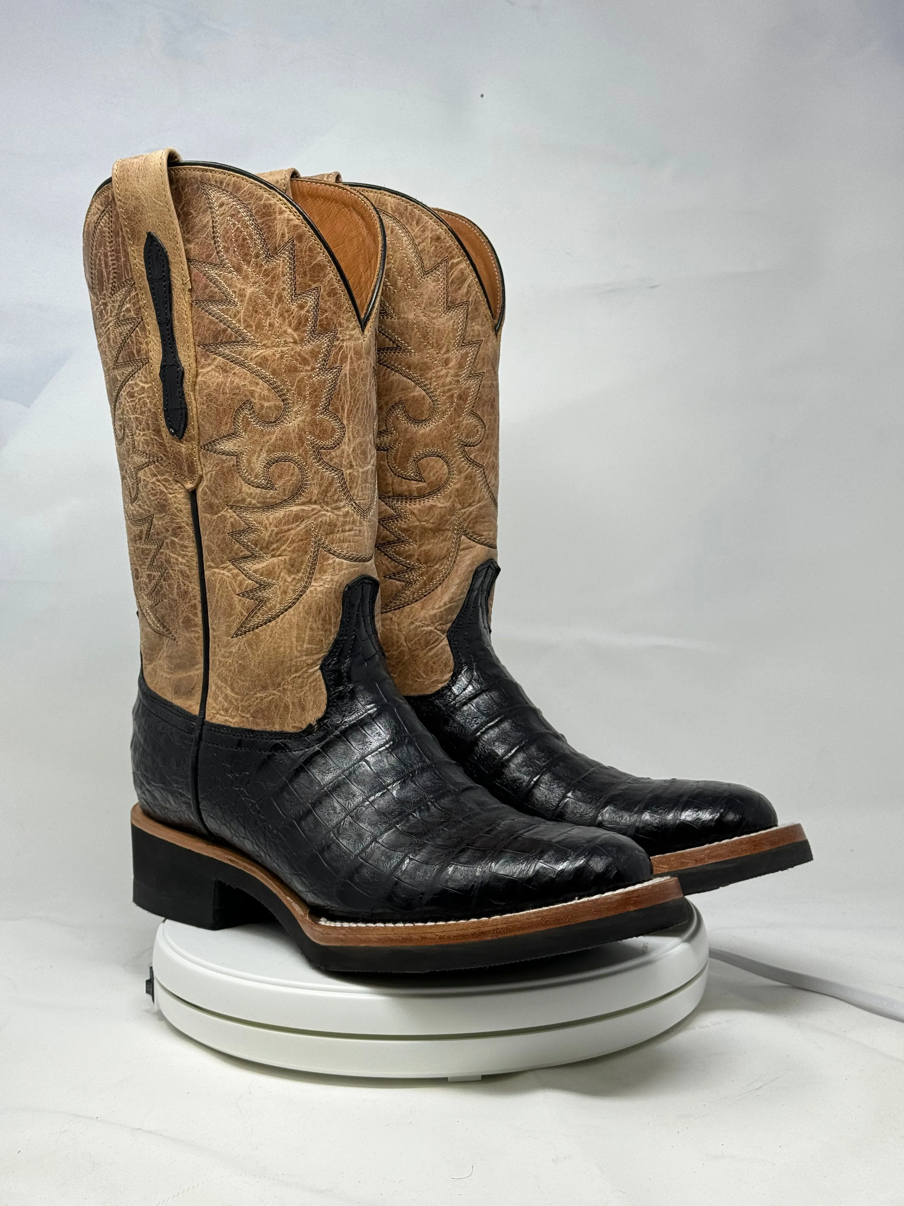 DJ2043 | Don Juan Boots Men's Caiman Belly Black 504 Toe