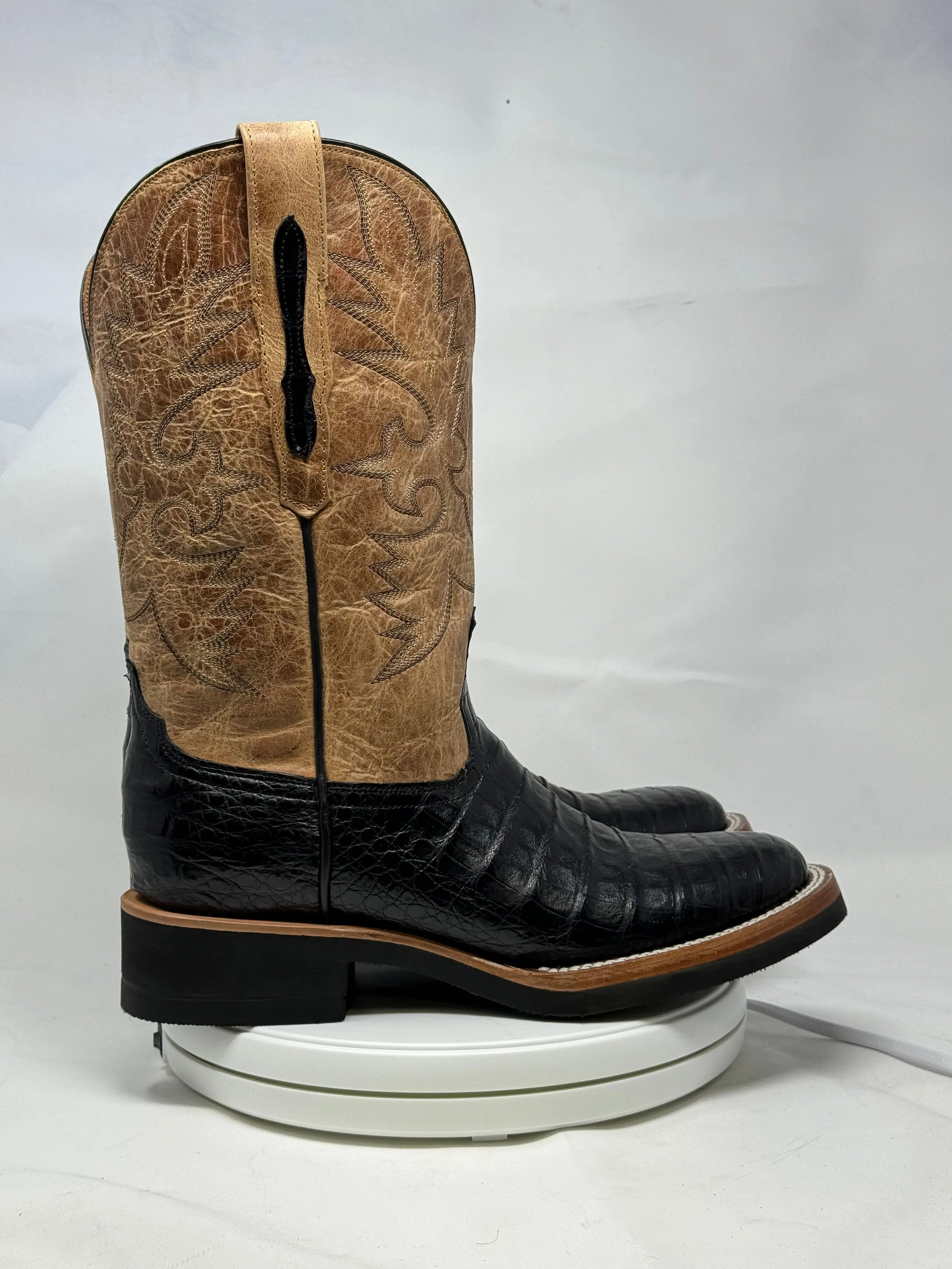 DJ2043 | Don Juan Boots Men's Caiman Belly Black 504 Toe