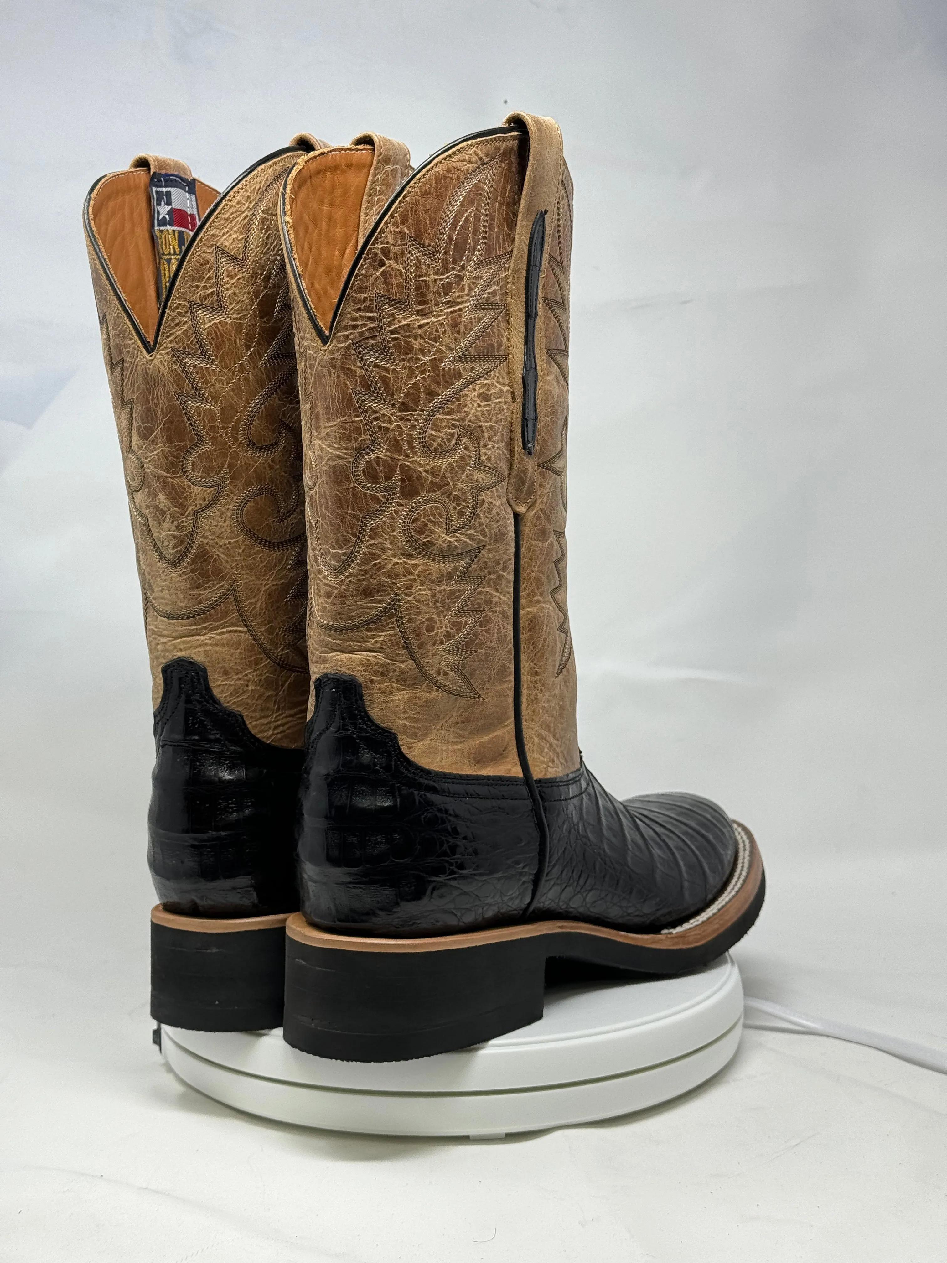 DJ2043 | Don Juan Boots Men's Caiman Belly Black 504 Toe