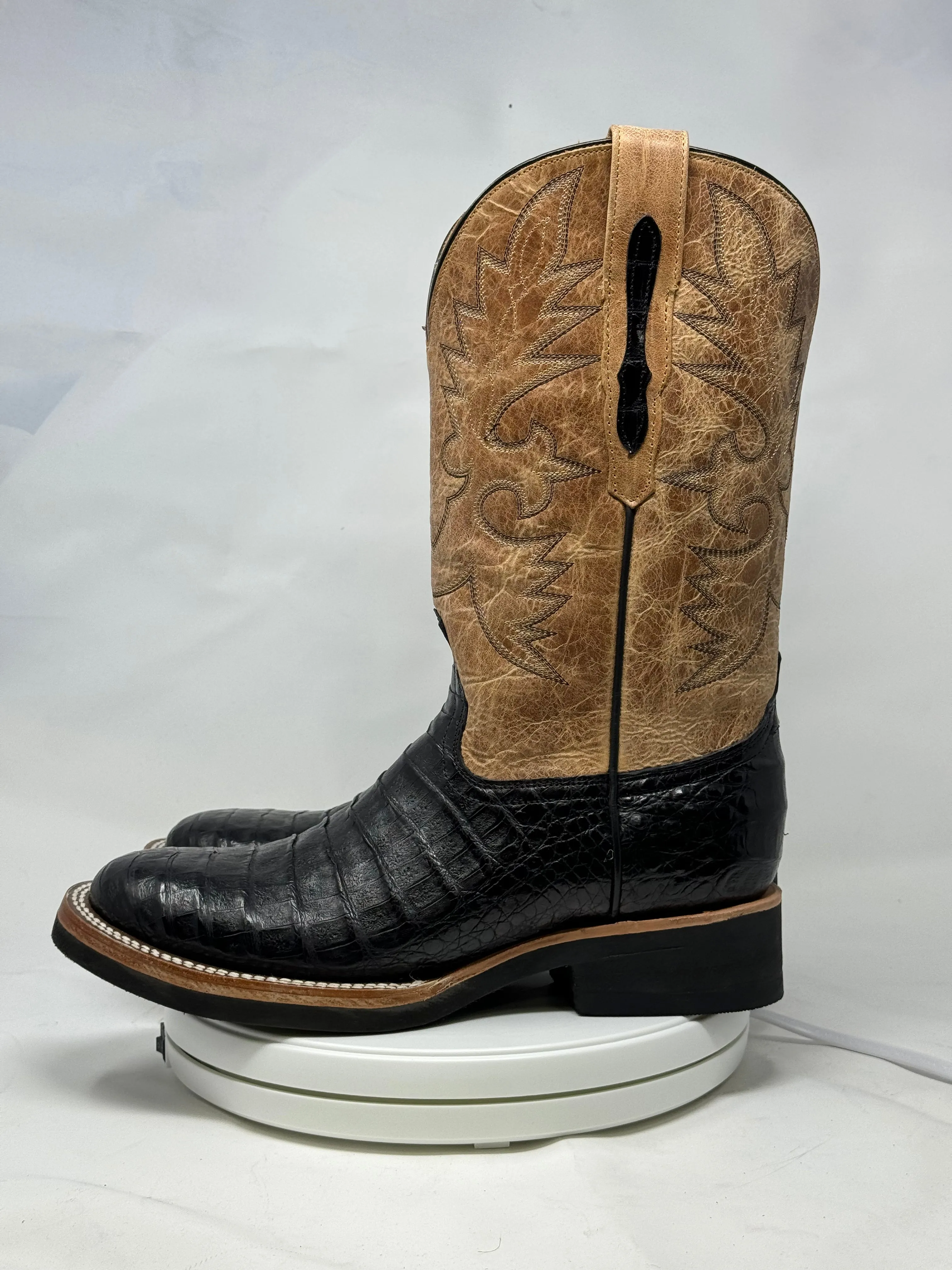 DJ2043 | Don Juan Boots Men's Caiman Belly Black 504 Toe